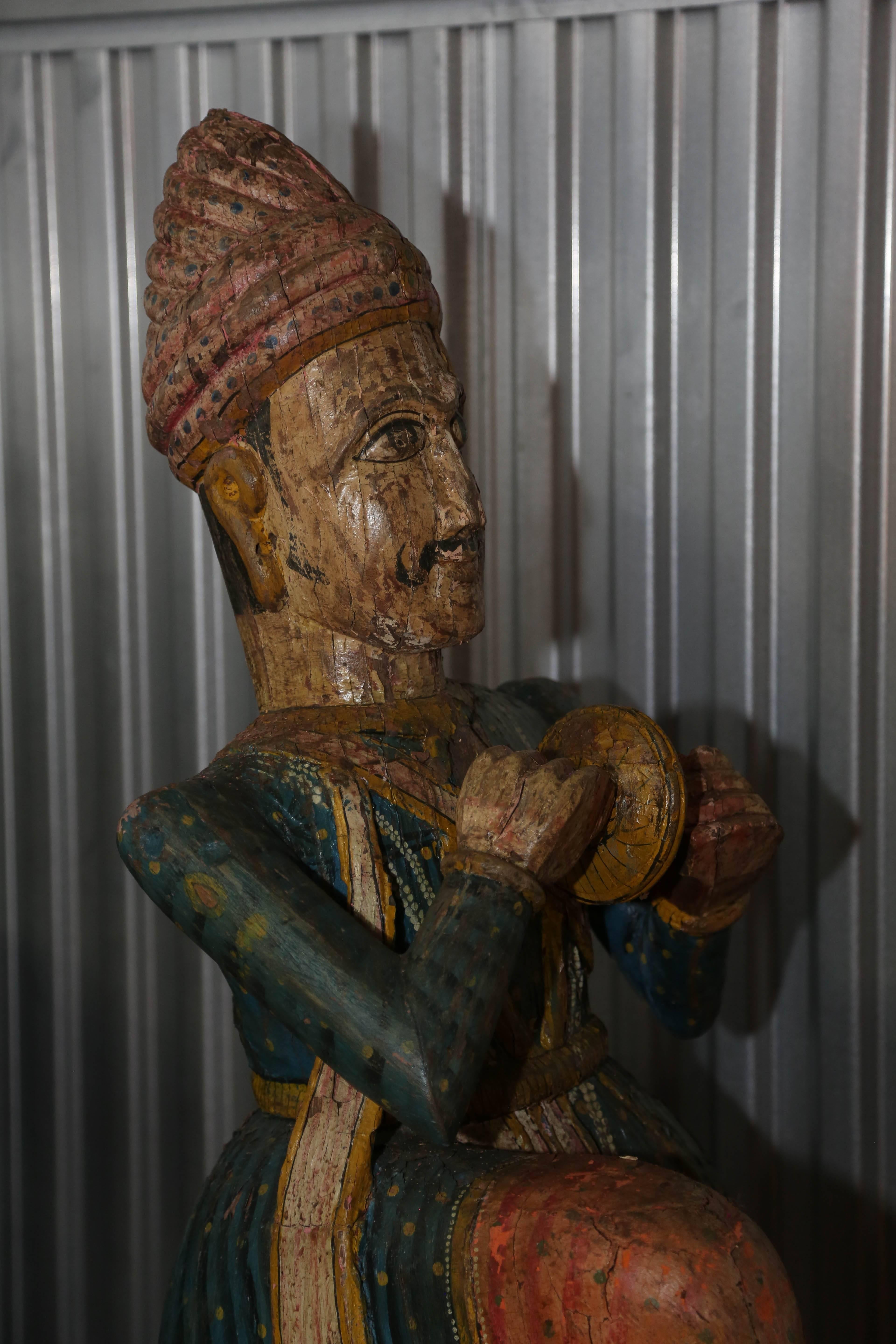 19th Century Pair of Rare Life-Size Anglo-Indian Figures