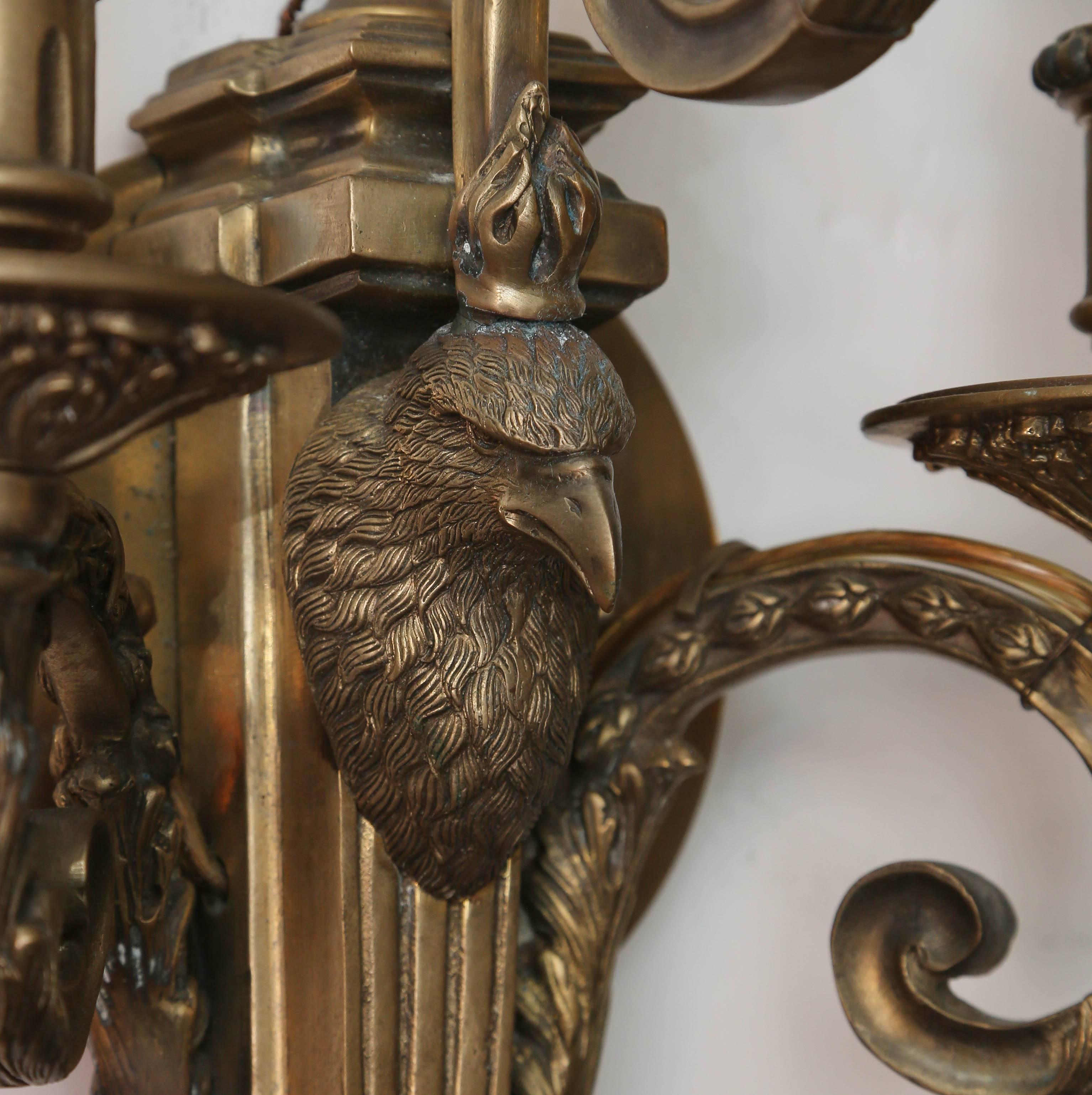 19th Century Superb Pair Of Russian Empire Style Sconces