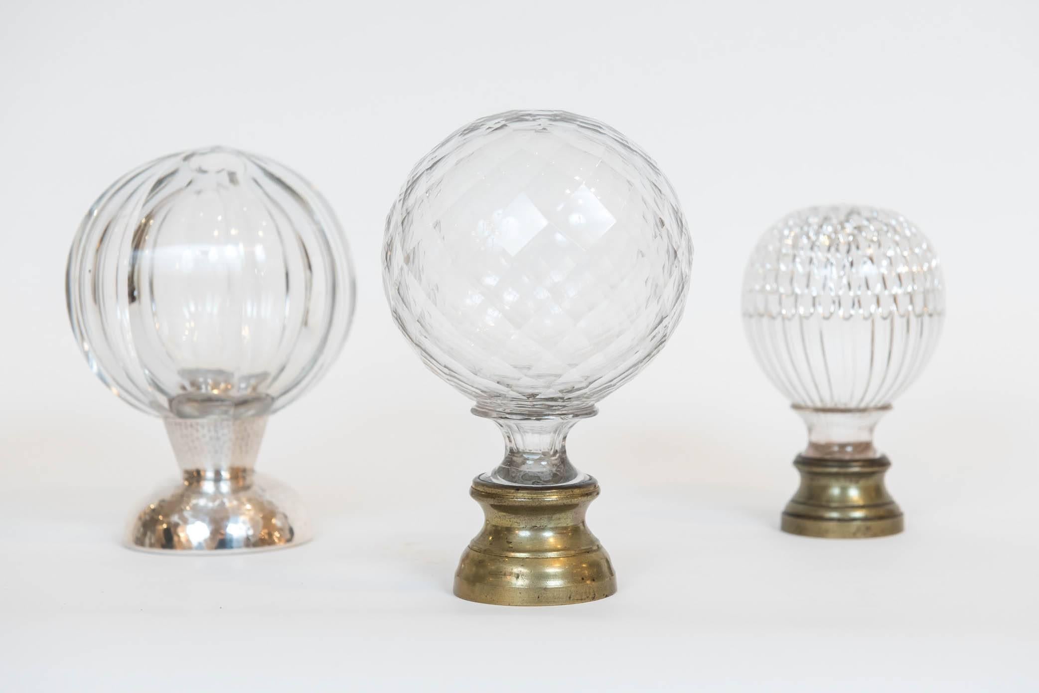 This grouping of gorgeous blown glass finials from one person’s collection are great gifts,
collectibles, or decorative objects for traditional, contemporary or modern rooms!
Two available. The second and fifth from the left are still available.