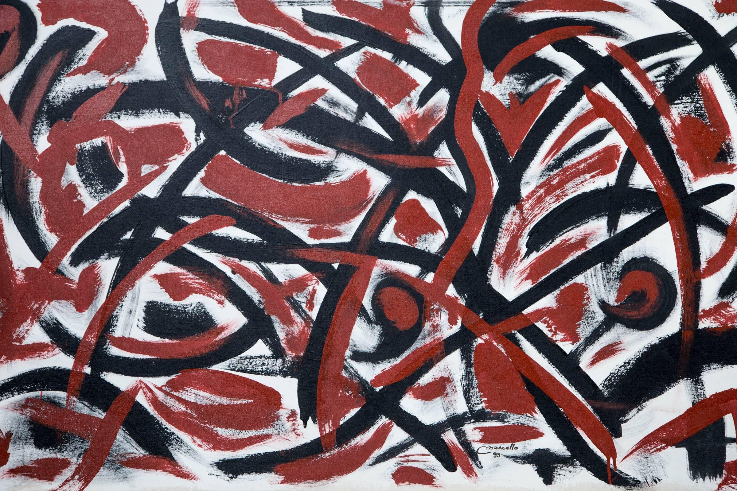 Large Abstract Expressionist Painting In Excellent Condition For Sale In Stamford, CT
