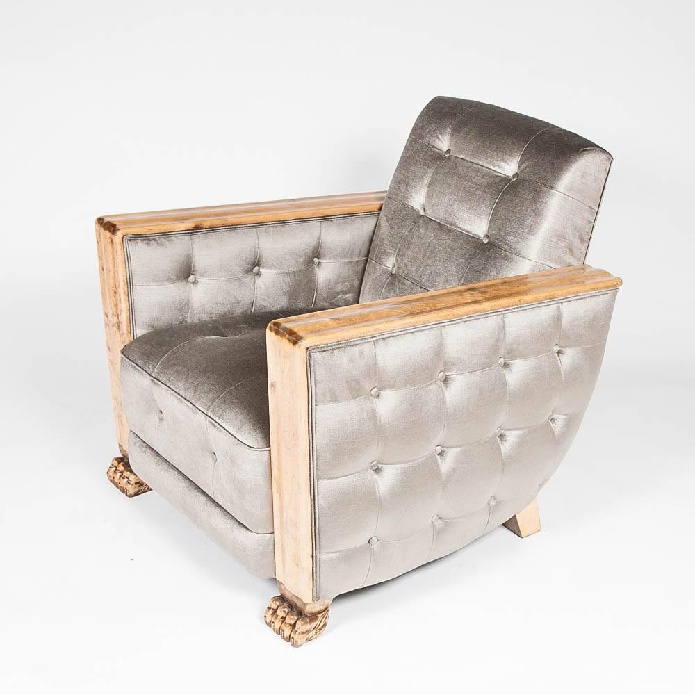 Suédois Paire de fauteuils Art Déco en bouleau teinté en vente