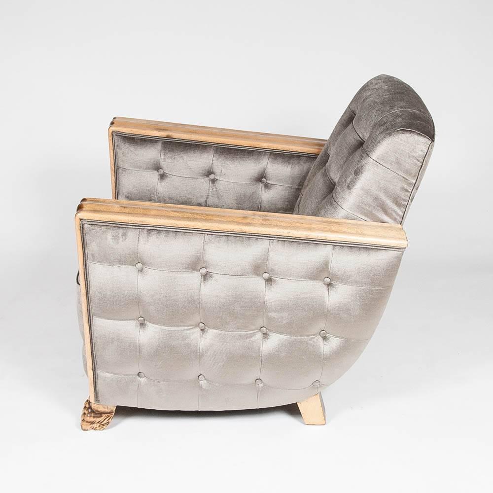 Art-déco-Sessel aus gebeizter Birke, Paar (20. Jahrhundert) im Angebot