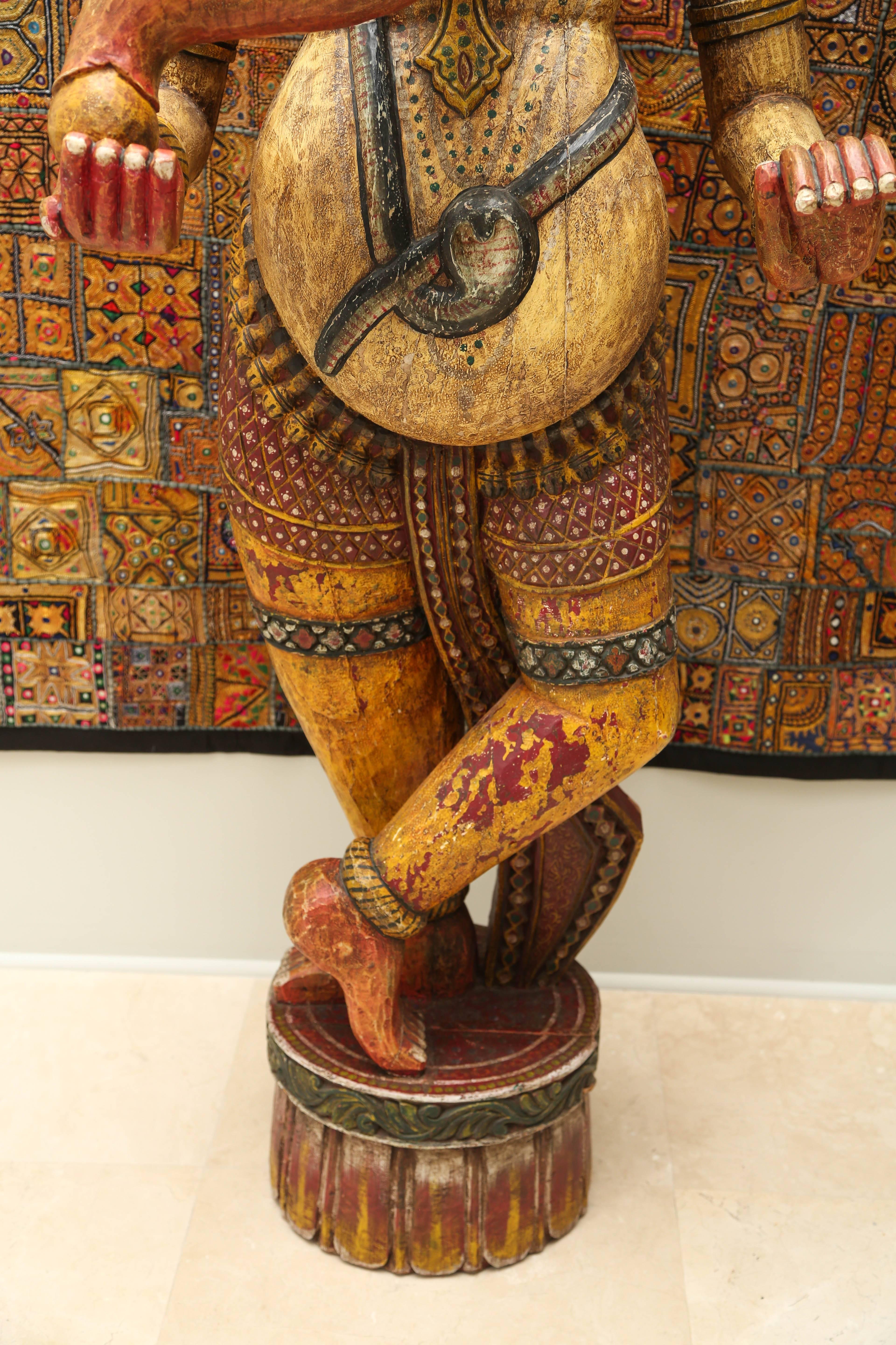 Late 20th Century Monumental Indian Ganesh Sculpture, 1970s, India For Sale