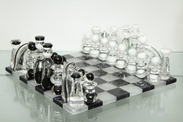 Murano Glass Chess Set For Sale at 1stDibs