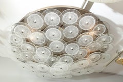 Custom Clear Bubble Murano Glass Disc Flush Mount Light