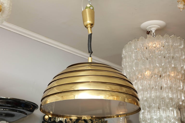 Large Brass Dome Pendant Light by Florian Schulz at 1stDibs large