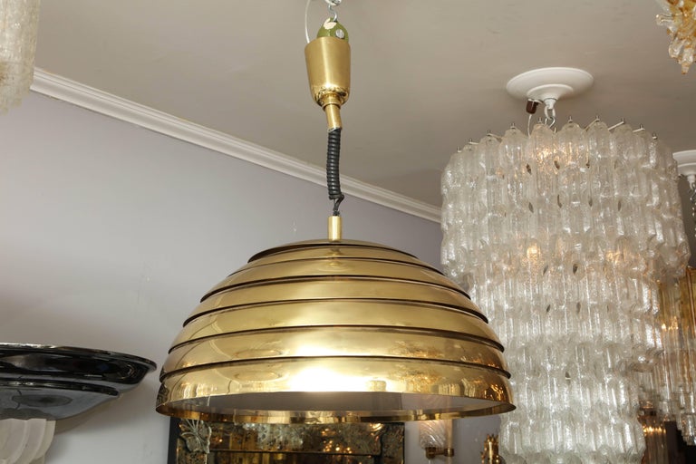 Large Brass Dome Pendant Light by Florian Schulz at 1stDibs large
