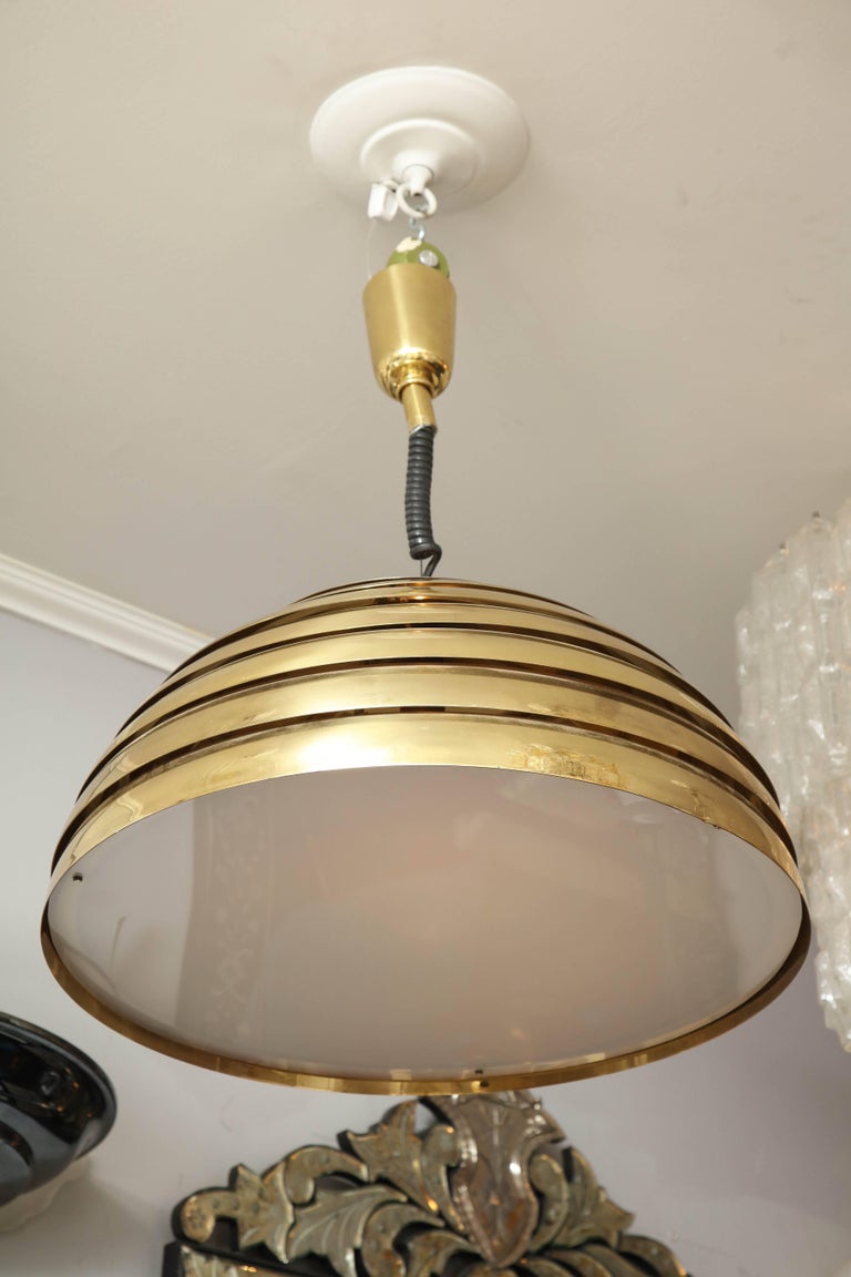 Large Brass Dome Pendant Light by Florian Schulz at 1stDibs large