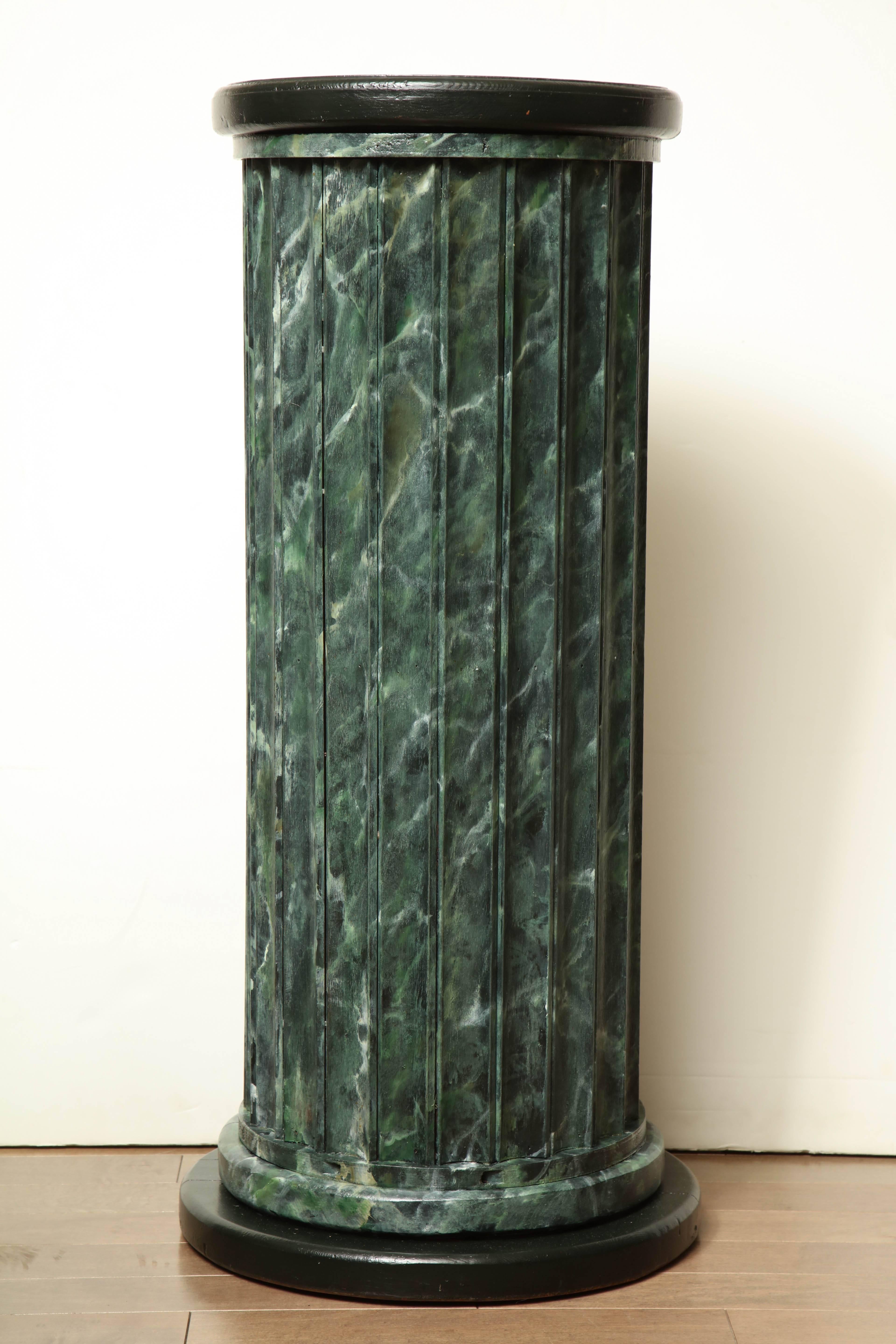 20th Century Faux Marble Statuary Column 3