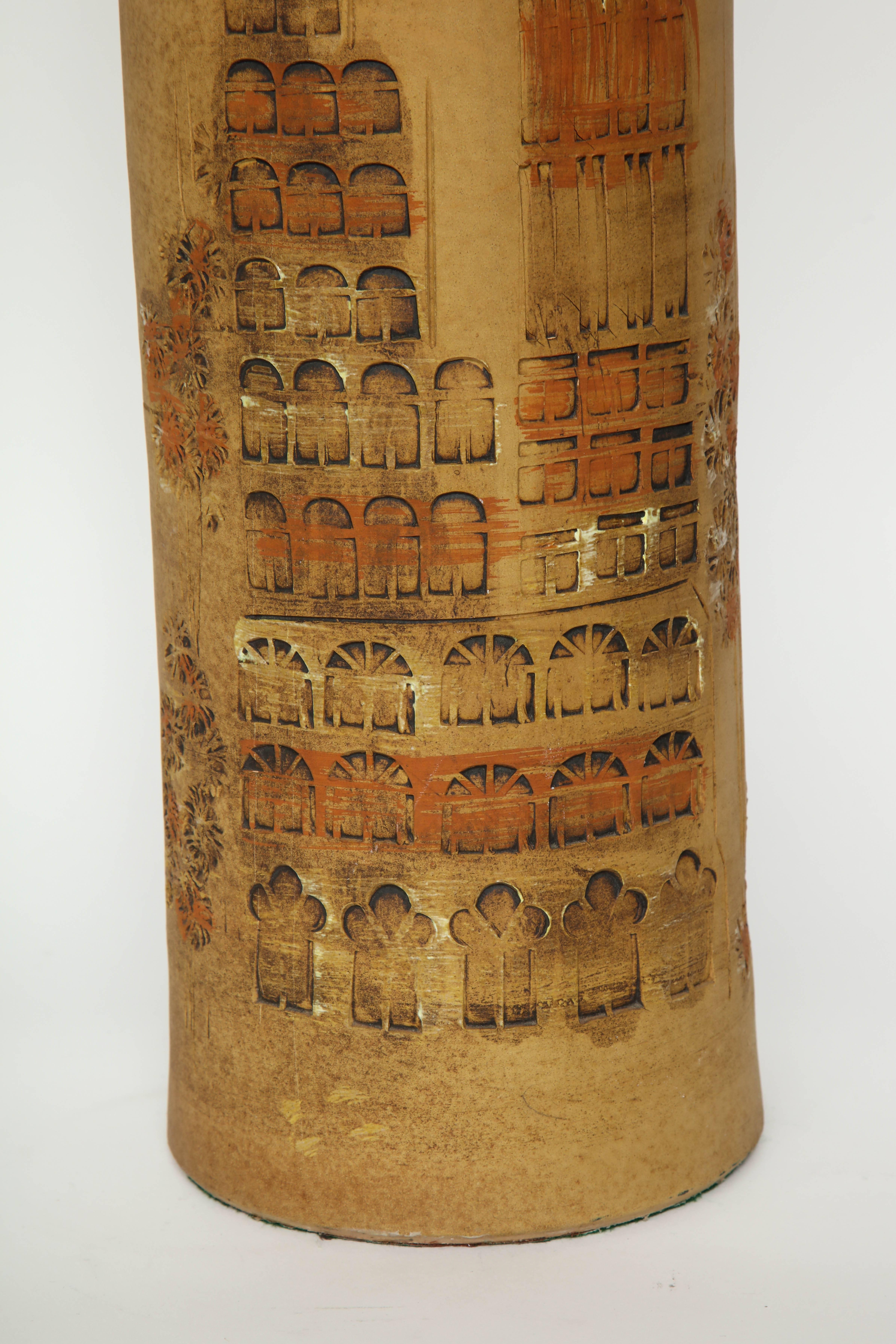 Mid-Century Modern Lampes en céramique Bitossi Citiscape en vente