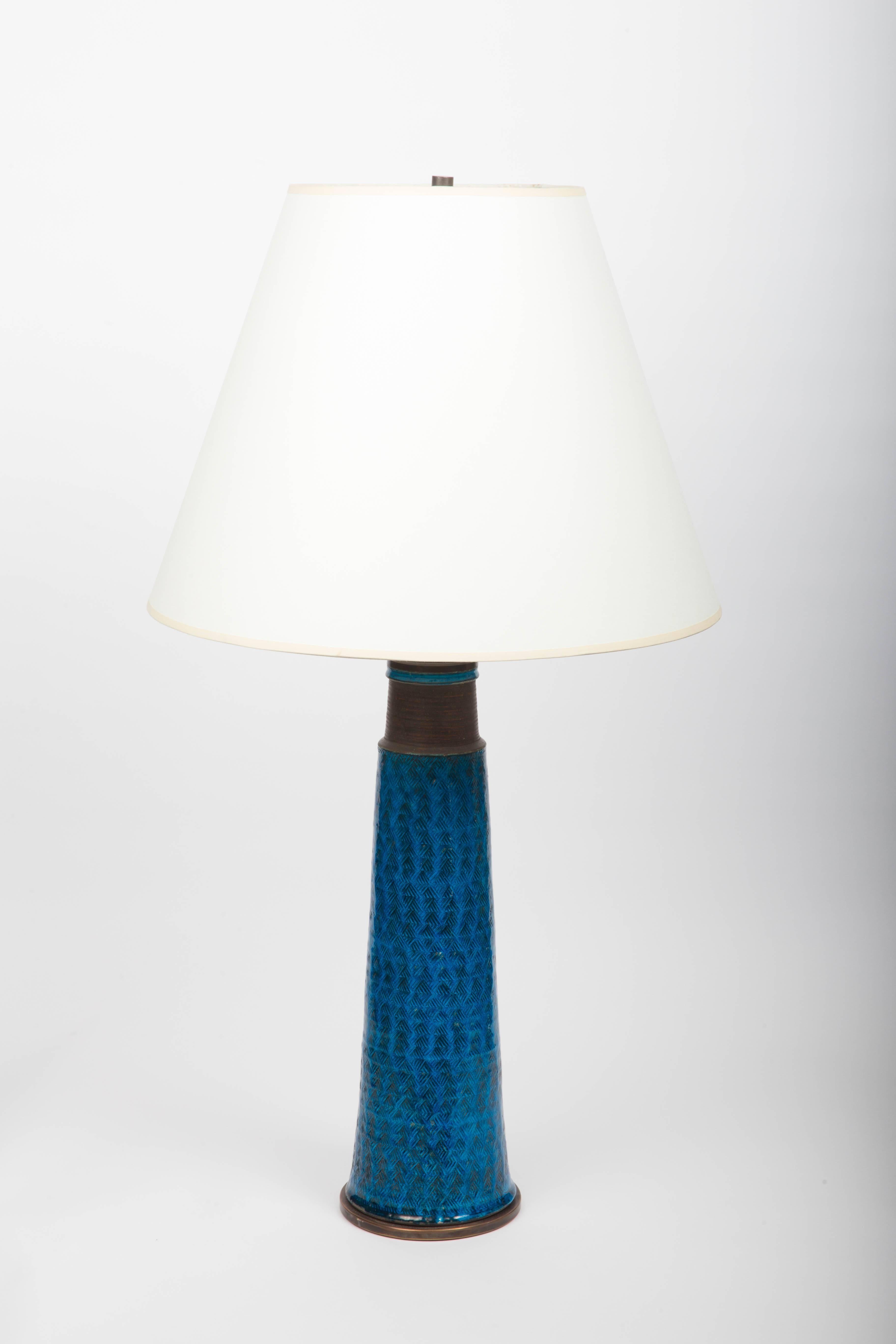 cobalt blue table lamp