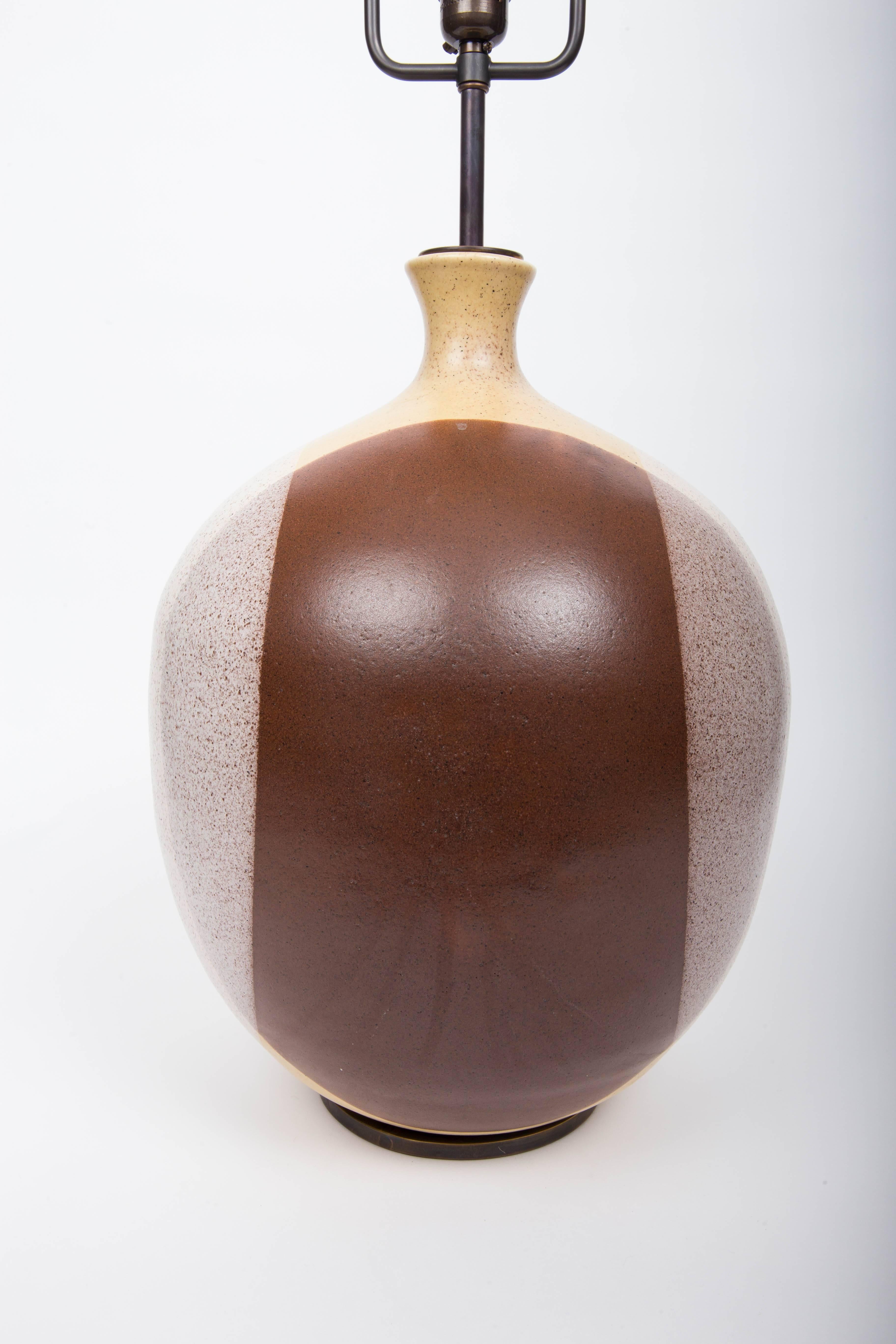 Bronze Ceramic Lamp, Attributed to David Cressey