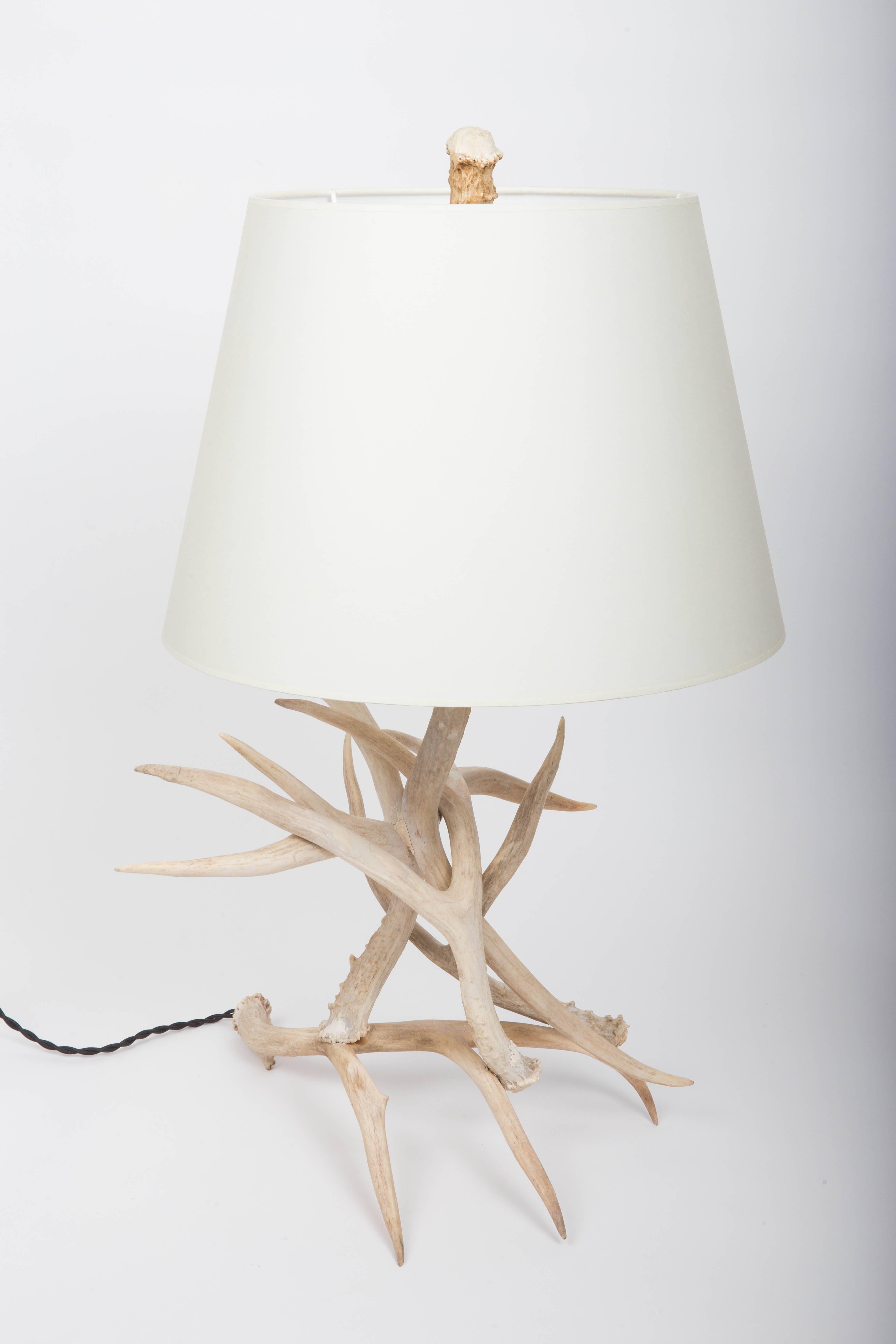 Antler Table Lamp In Excellent Condition In New York City, NY