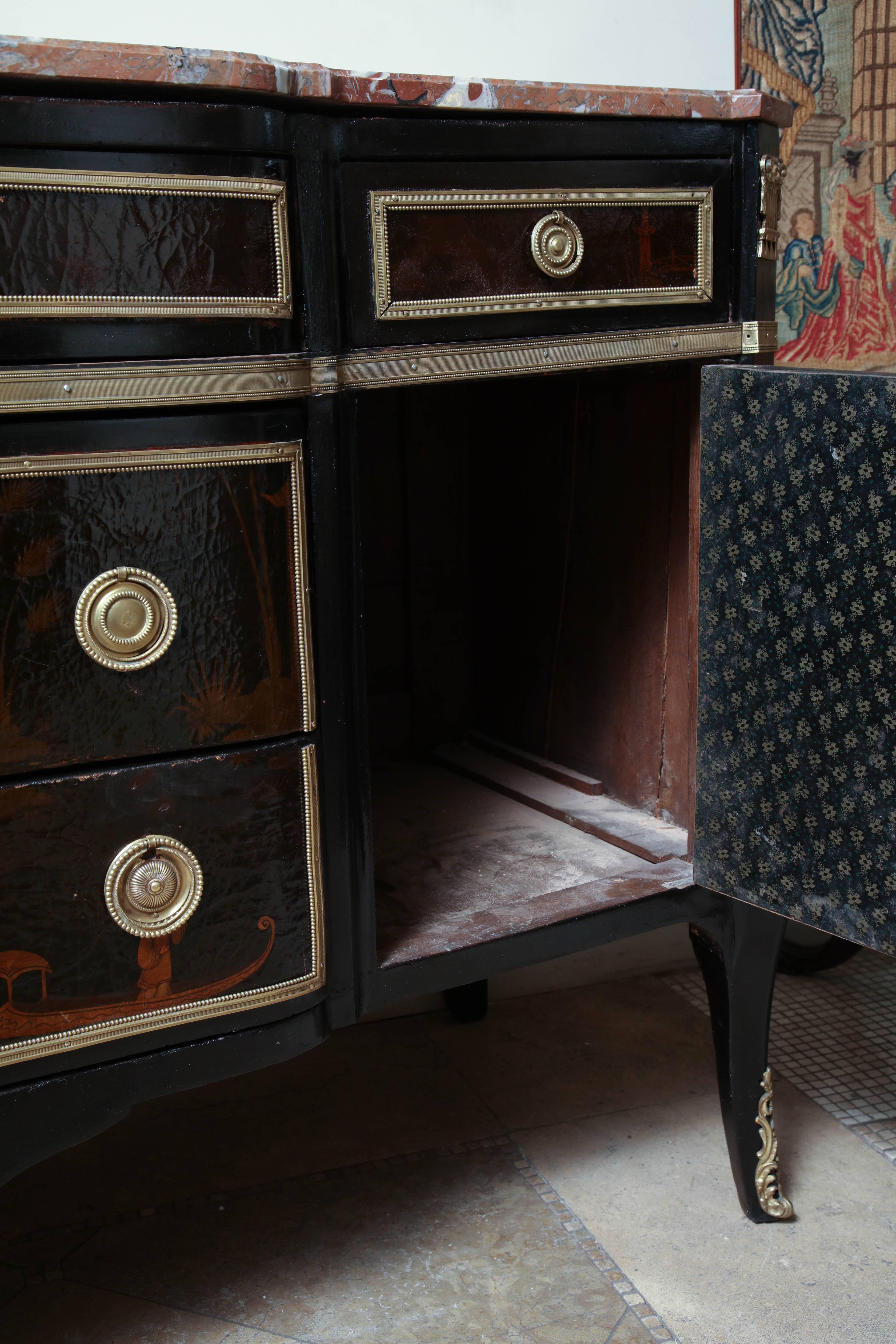 French Transitional Chinoiserie Commode 5