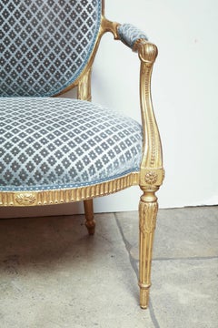 Pair of George III Giltwood Armchairs