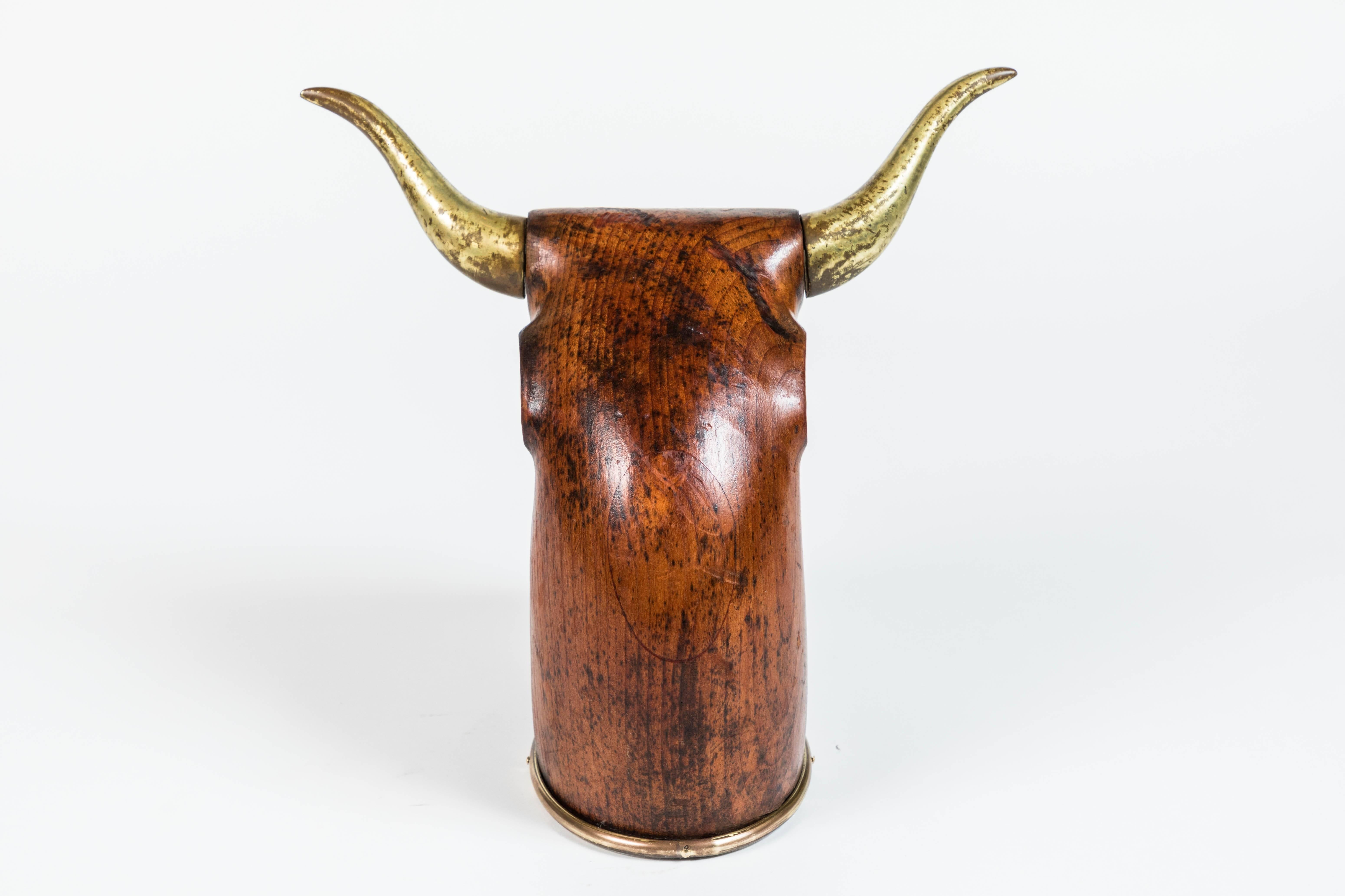 Vintage Wood Steer Head 1