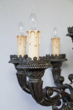 Pair of Bronze Renaissance Style Torchieres