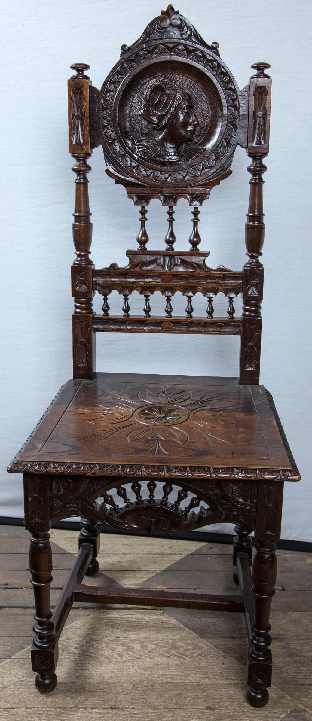 British Pair of Gothic Style Side Chairs