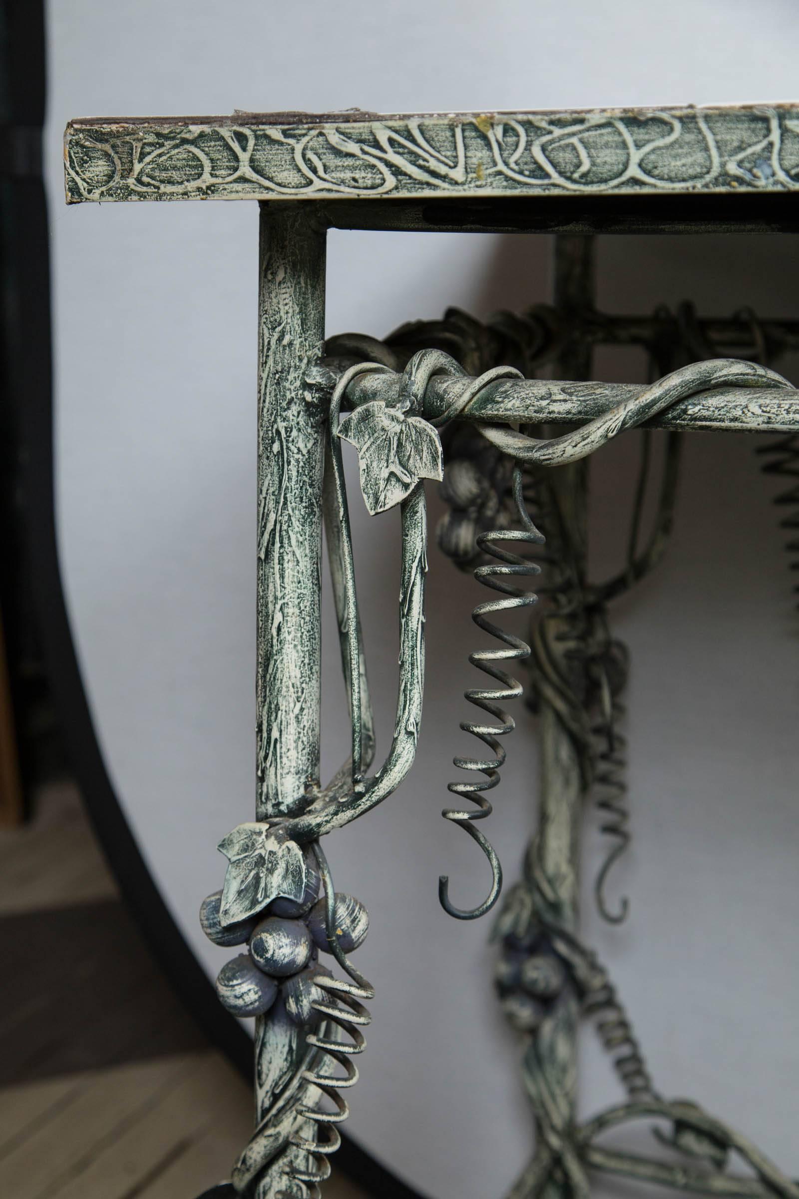 Painted Wrought Iron Table 2
