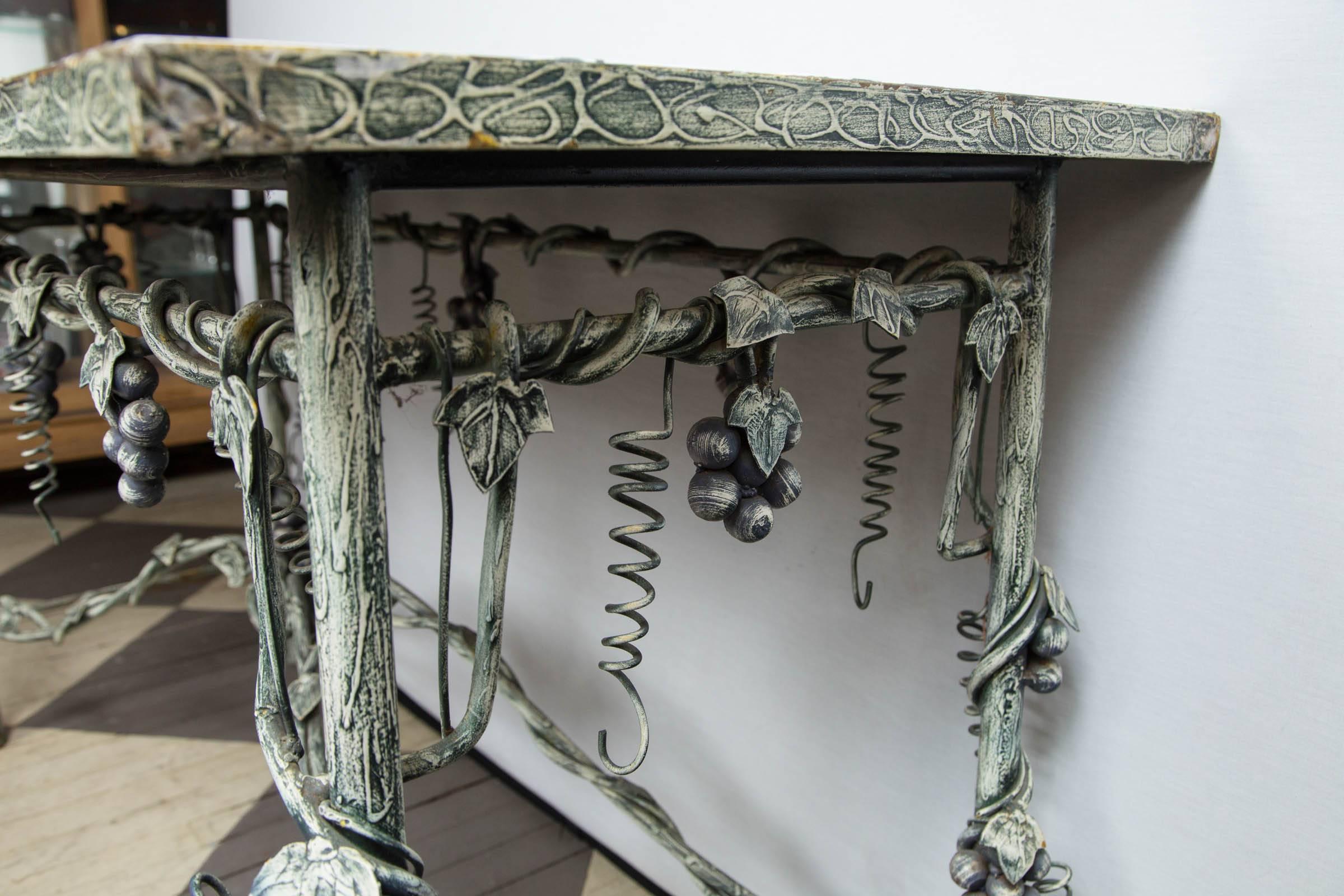 Painted Wrought Iron Table 4