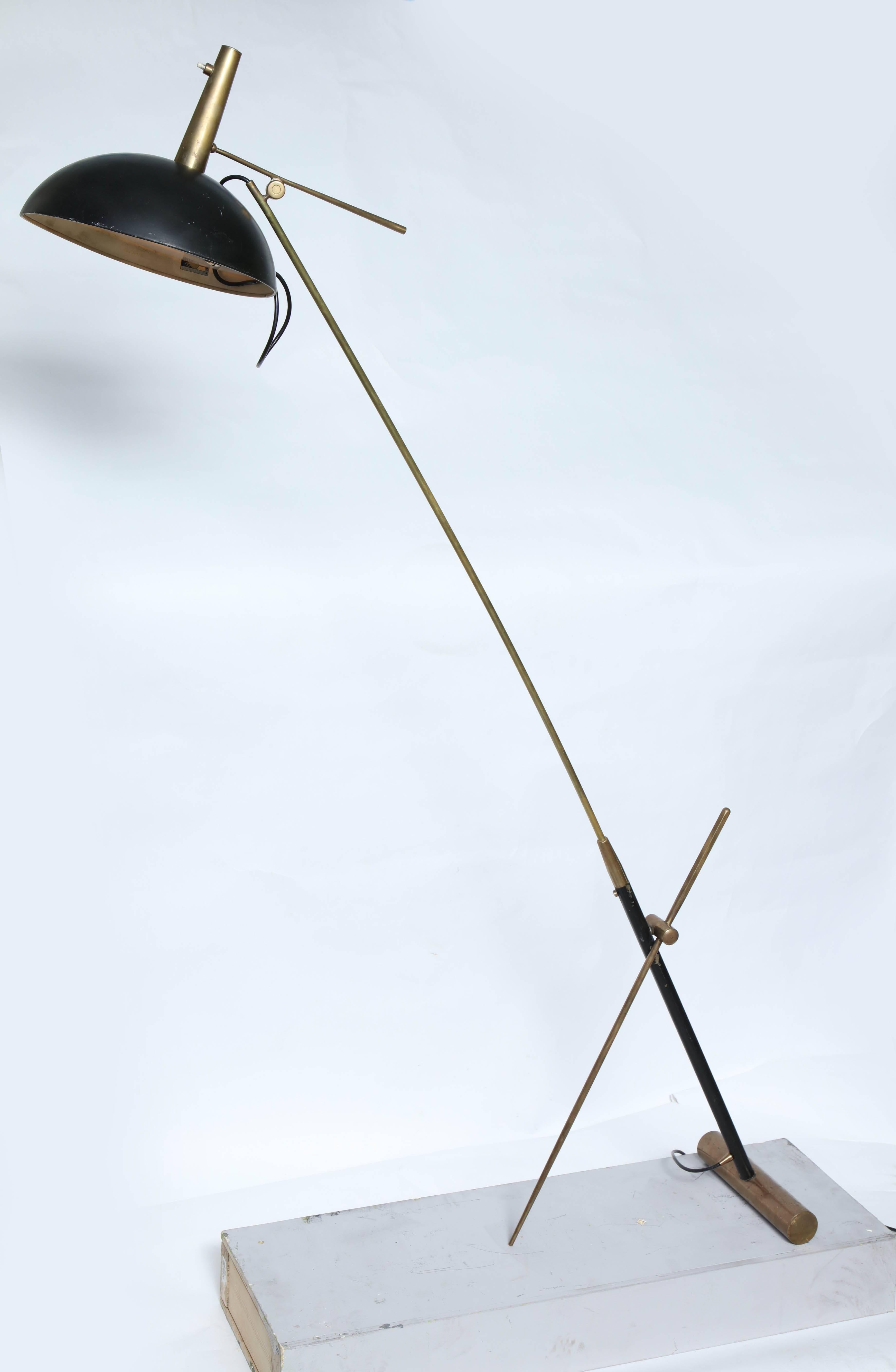 Mid-20th Century Mid-Century Modern Articulated Floor Lamp signedLyon JP Vincent France 1950s
