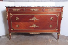 19th Century French Mahogany and Gilt Bronze Commode Attributed to P. Sormani
