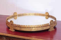 Period Empire Gilt Bronze Rare Mirrored Plateau