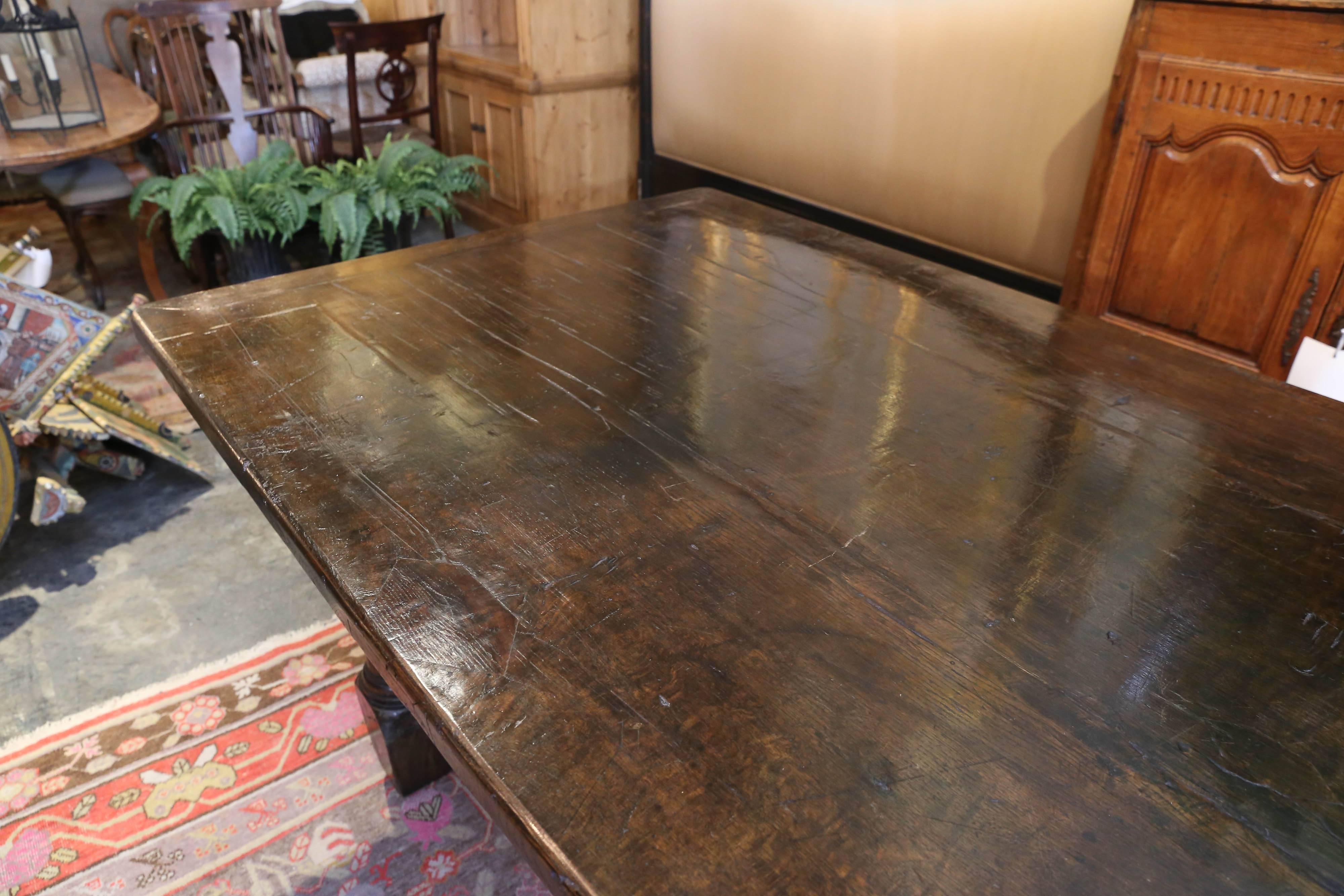 George I Early 18th Century English Oak Refectory Table For Sale 3