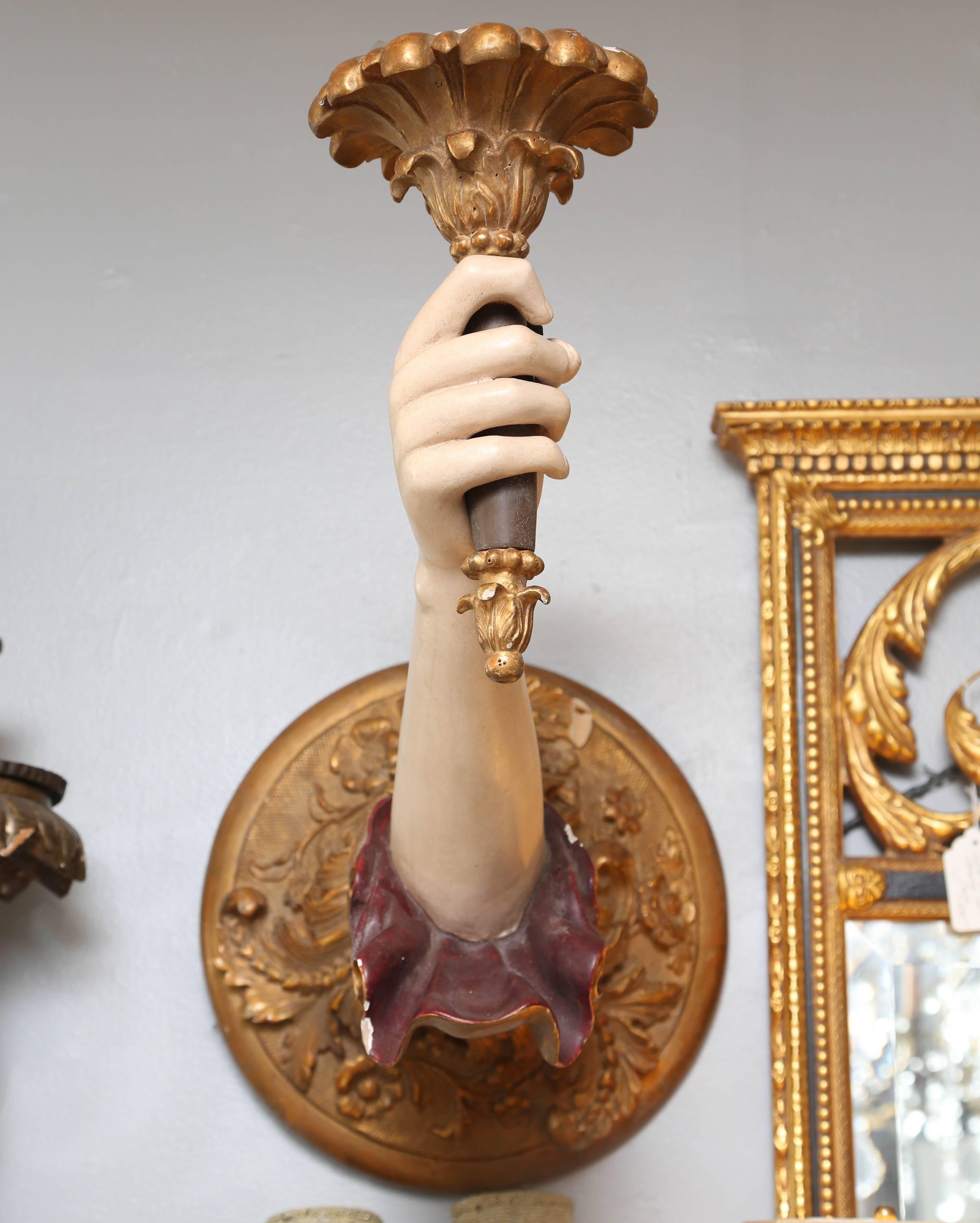 Pair of Life-Size Carved Italian 