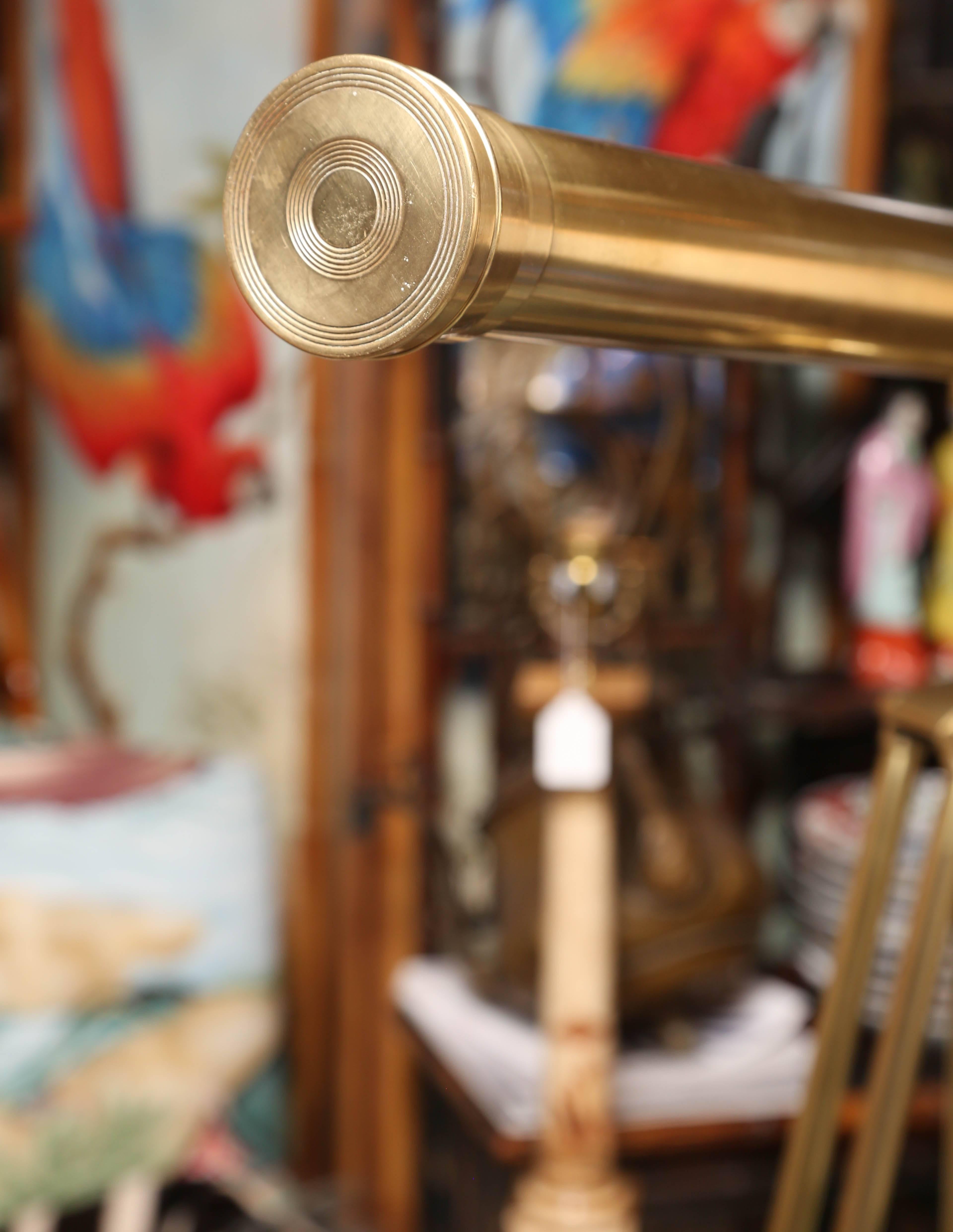 Brass Telescope with Stand Signed Ross, London 2