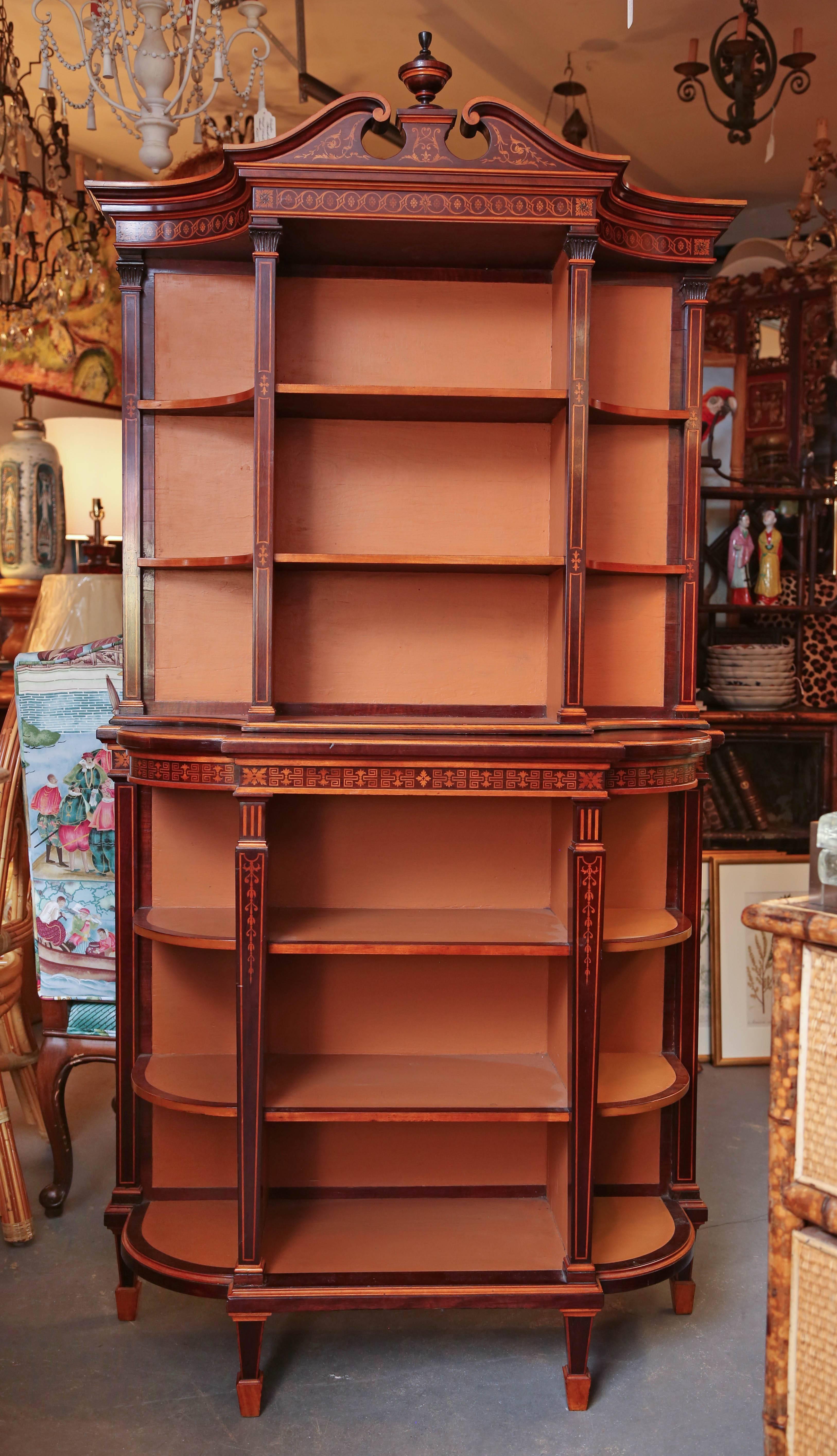 Inlay Superb Regency Display Cabinet For Sale