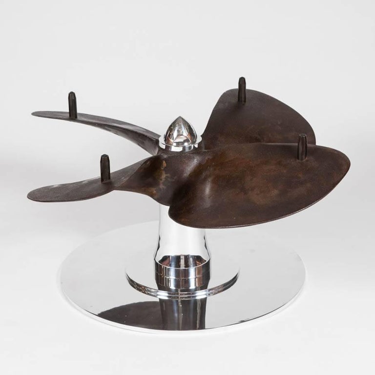 Ship's Propeller Table with Glass Top For Sale at 1stdibs