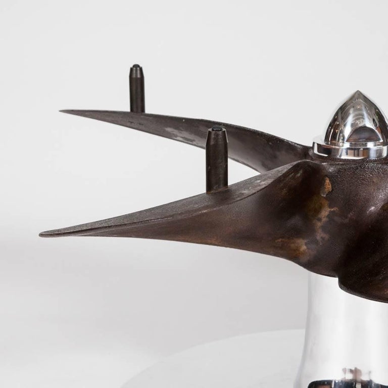 Ship's Propeller Table with Glass Top For Sale at 1stdibs
