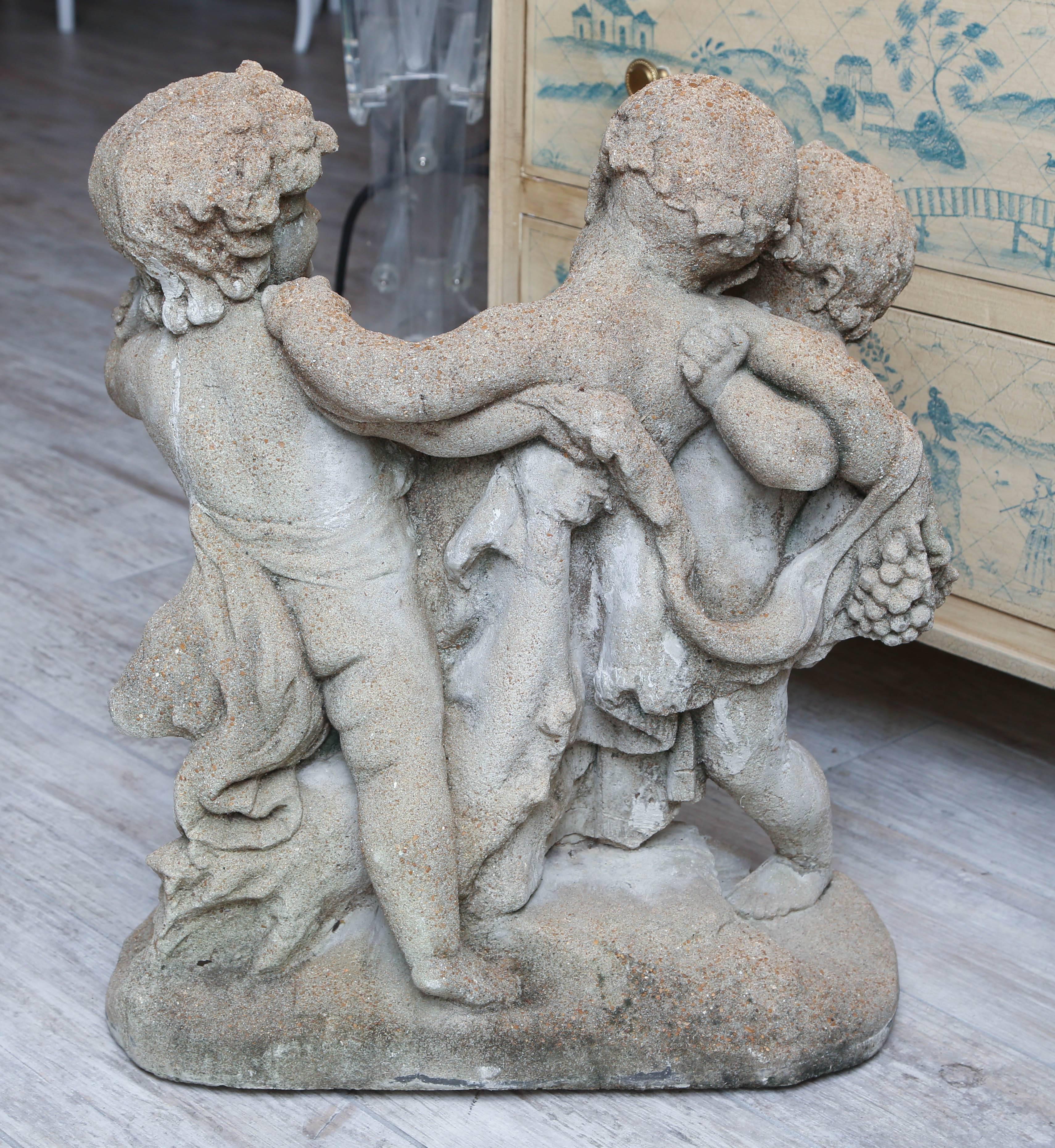 Late 19th Century French Frolicking Putti Statue 2