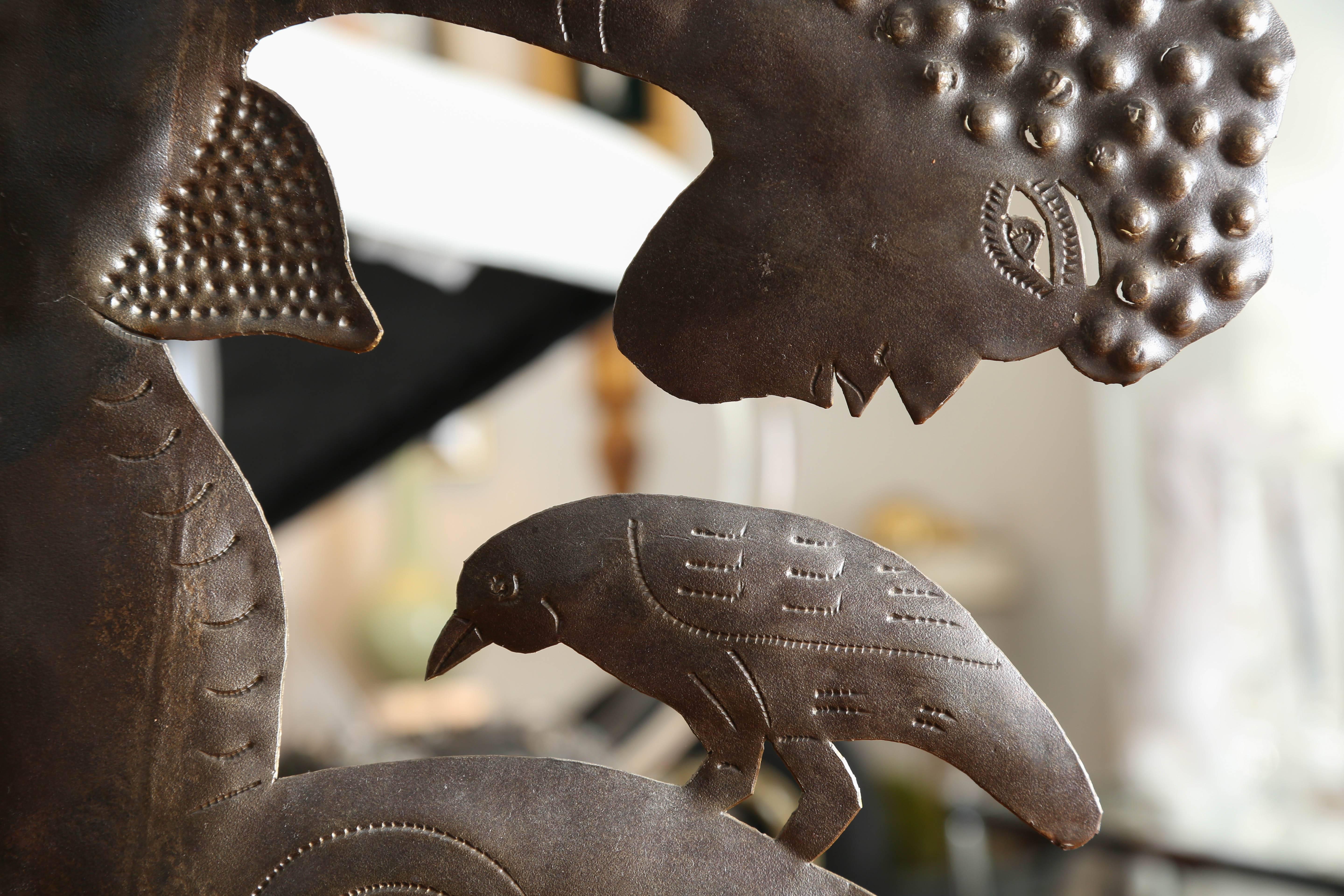 20th Century Metal Folk Art Mermaid Sculpture by Joel Balan For Sale