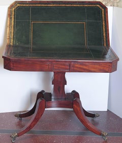Period English Regency Mahogany Flip-Top Games Table