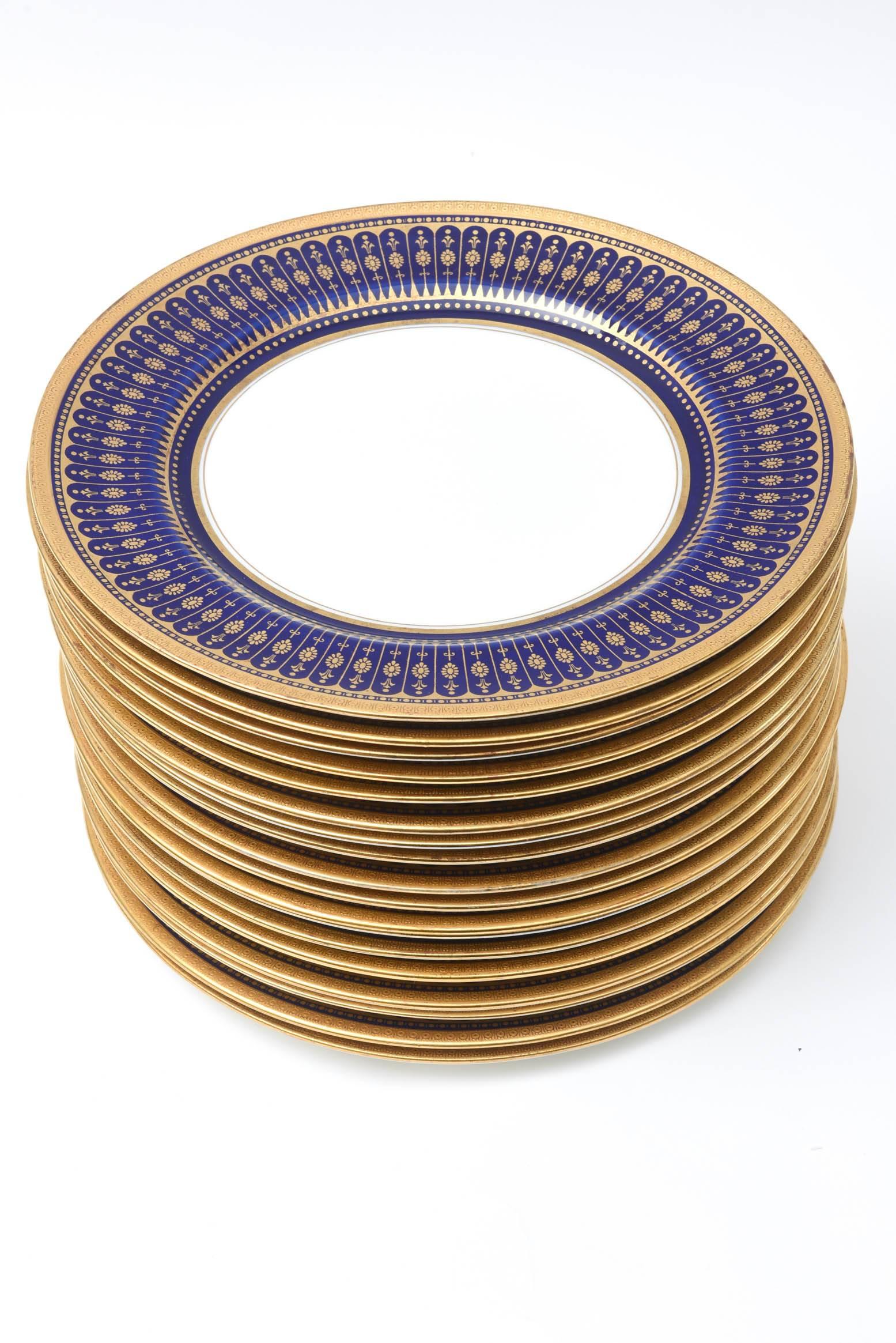 cobalt blue salad plates