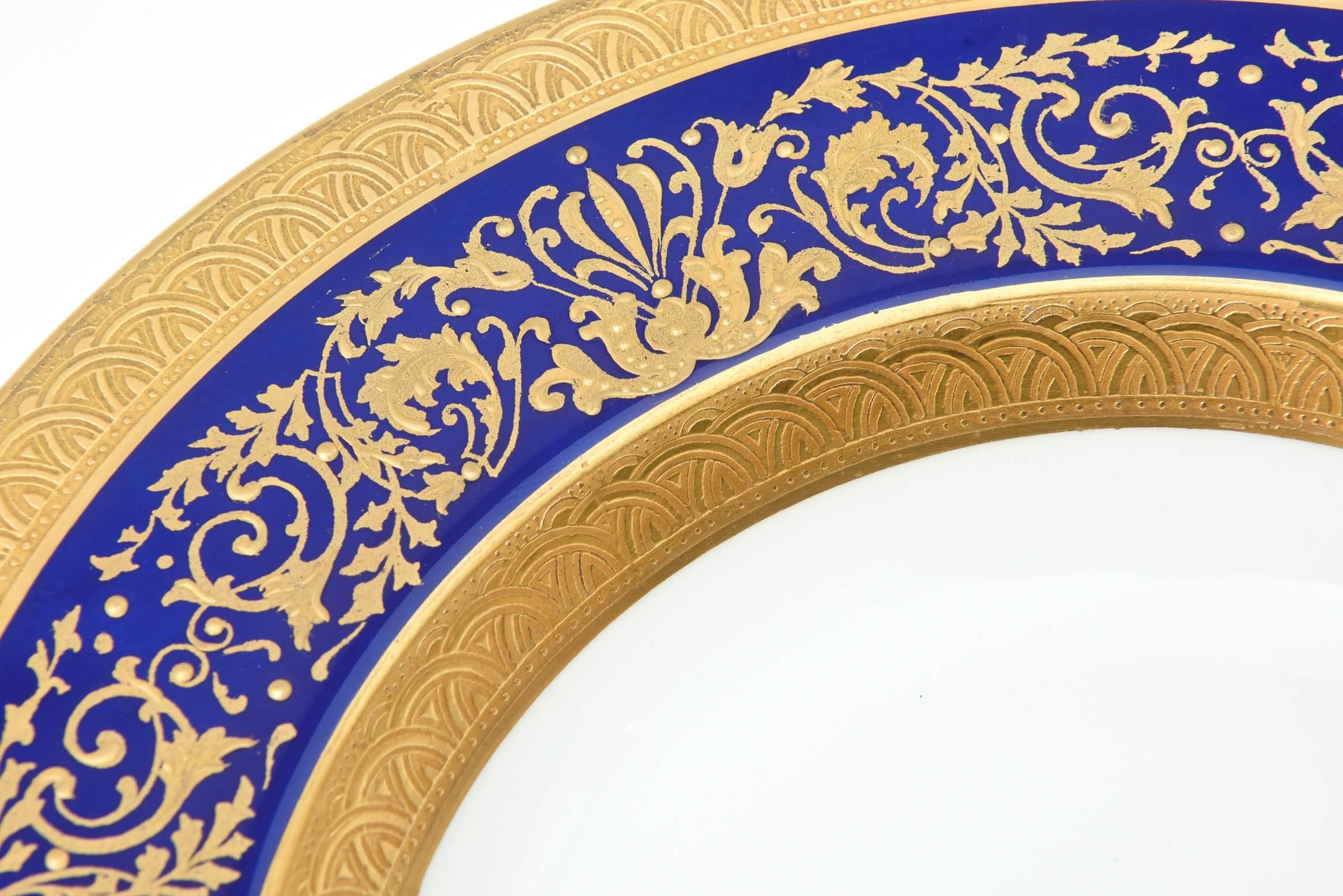 cobalt blue soup bowls