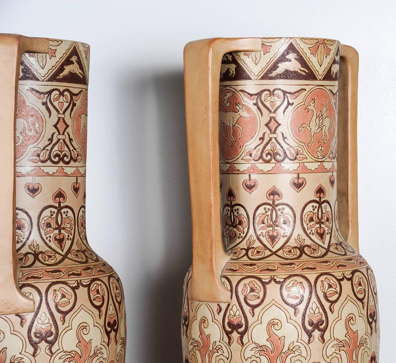 Unique Pair of Vases by Gien 3