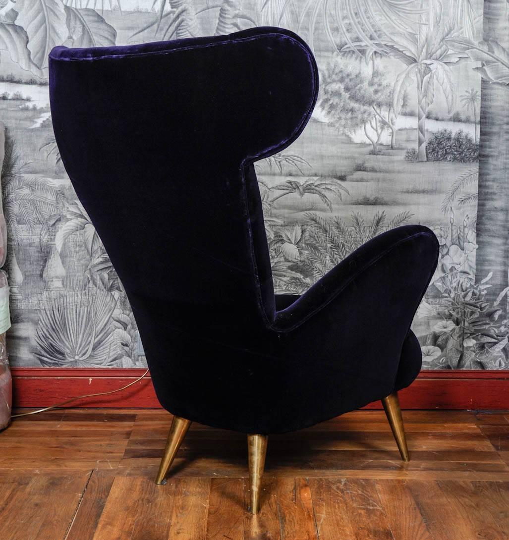 Mid-20th Century Pair of Vintage Wing Armchairs