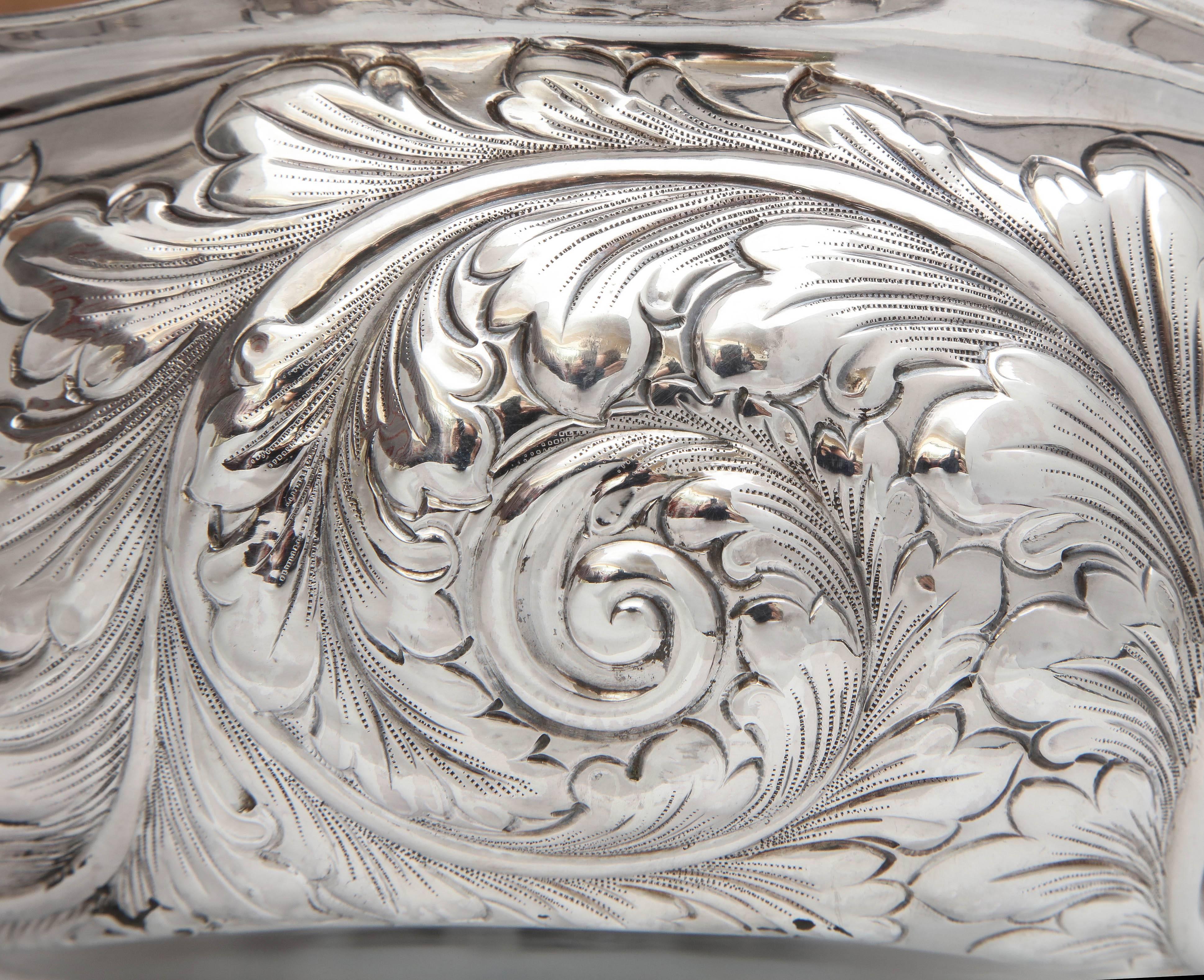 Art Nouveau Sterling Silver Centrepiece Bowl In Excellent Condition In New York, NY