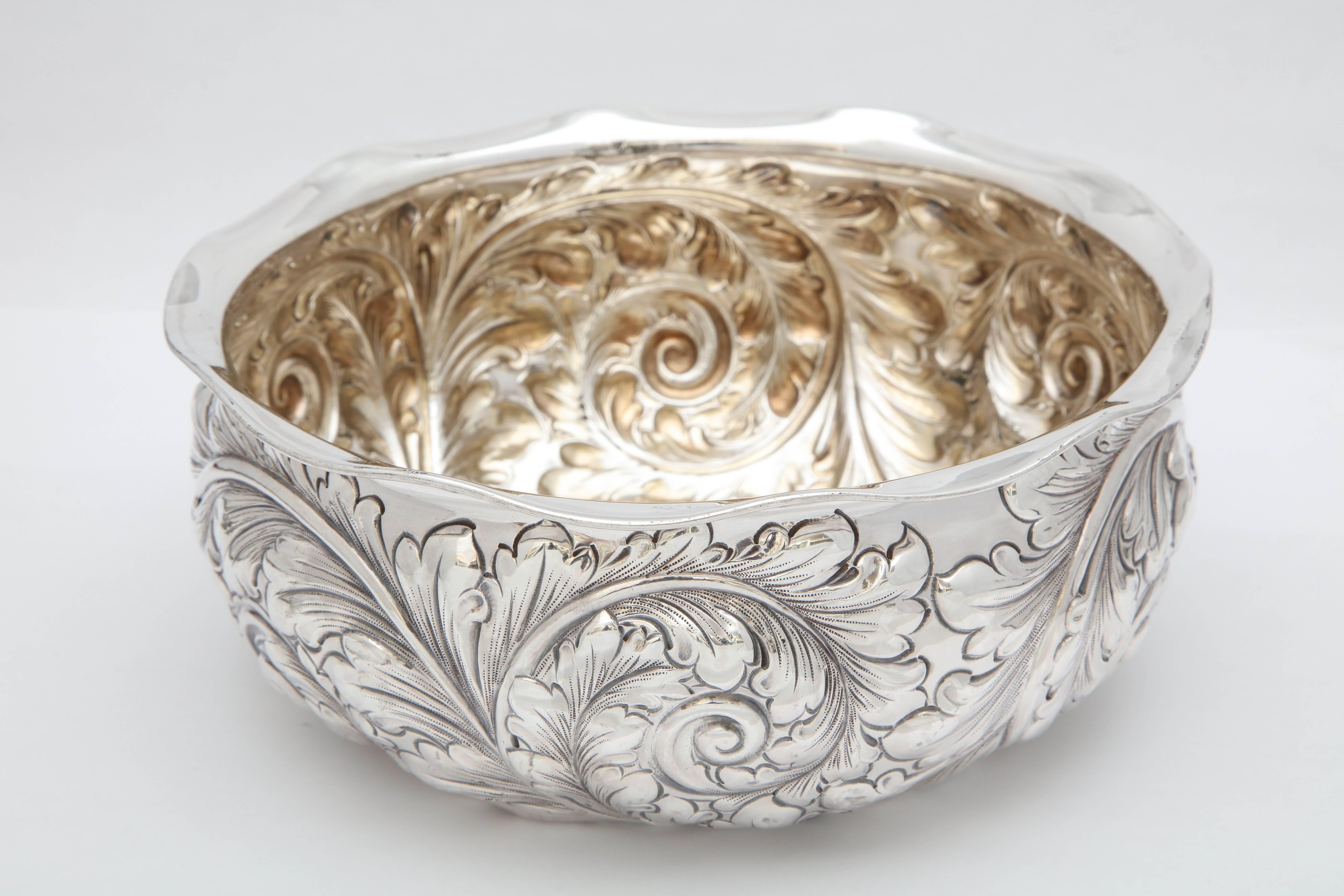Late 19th Century Art Nouveau Sterling Silver Centrepiece Bowl
