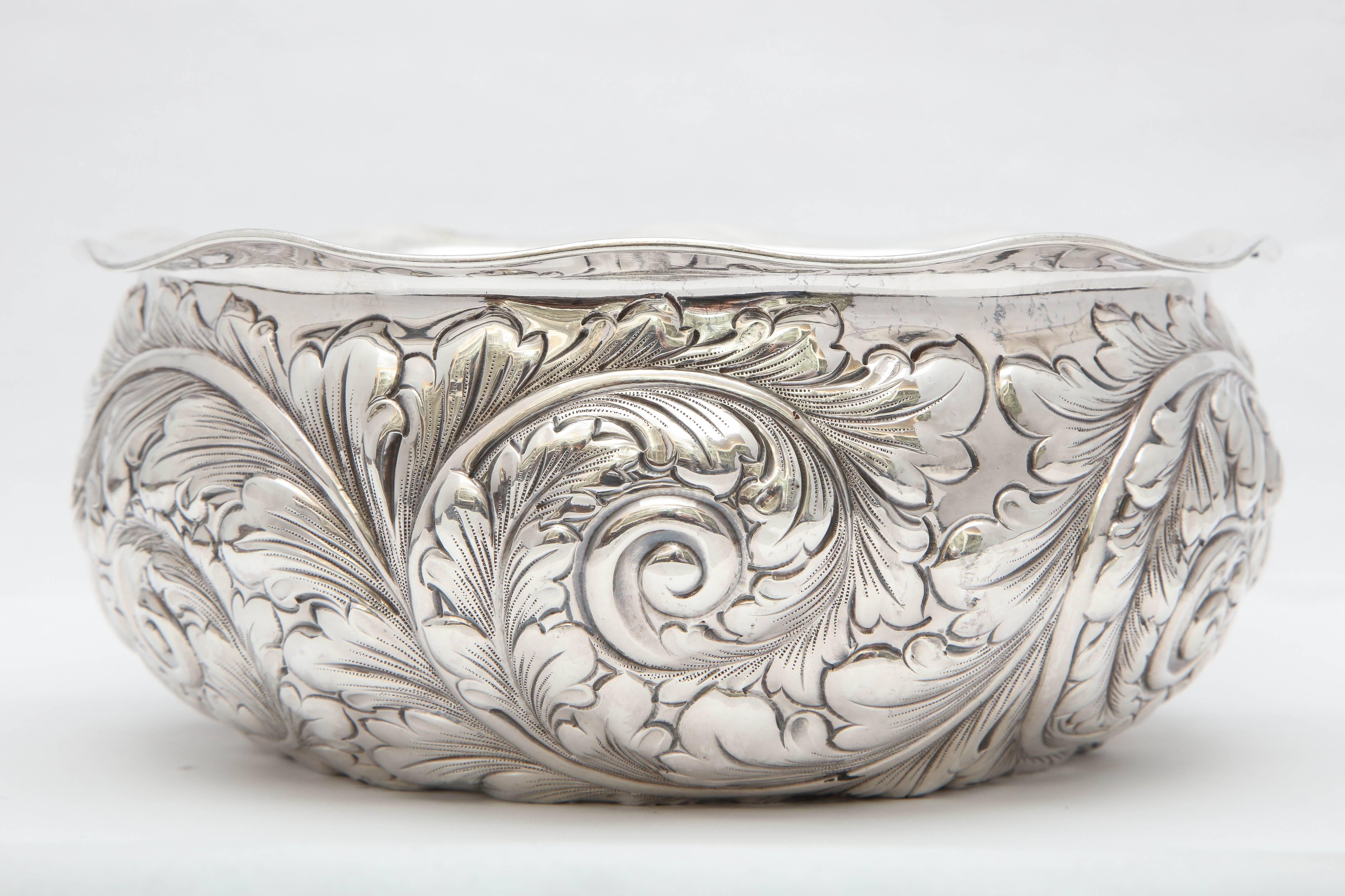 Art Nouveau Sterling Silver Centrepiece Bowl 5