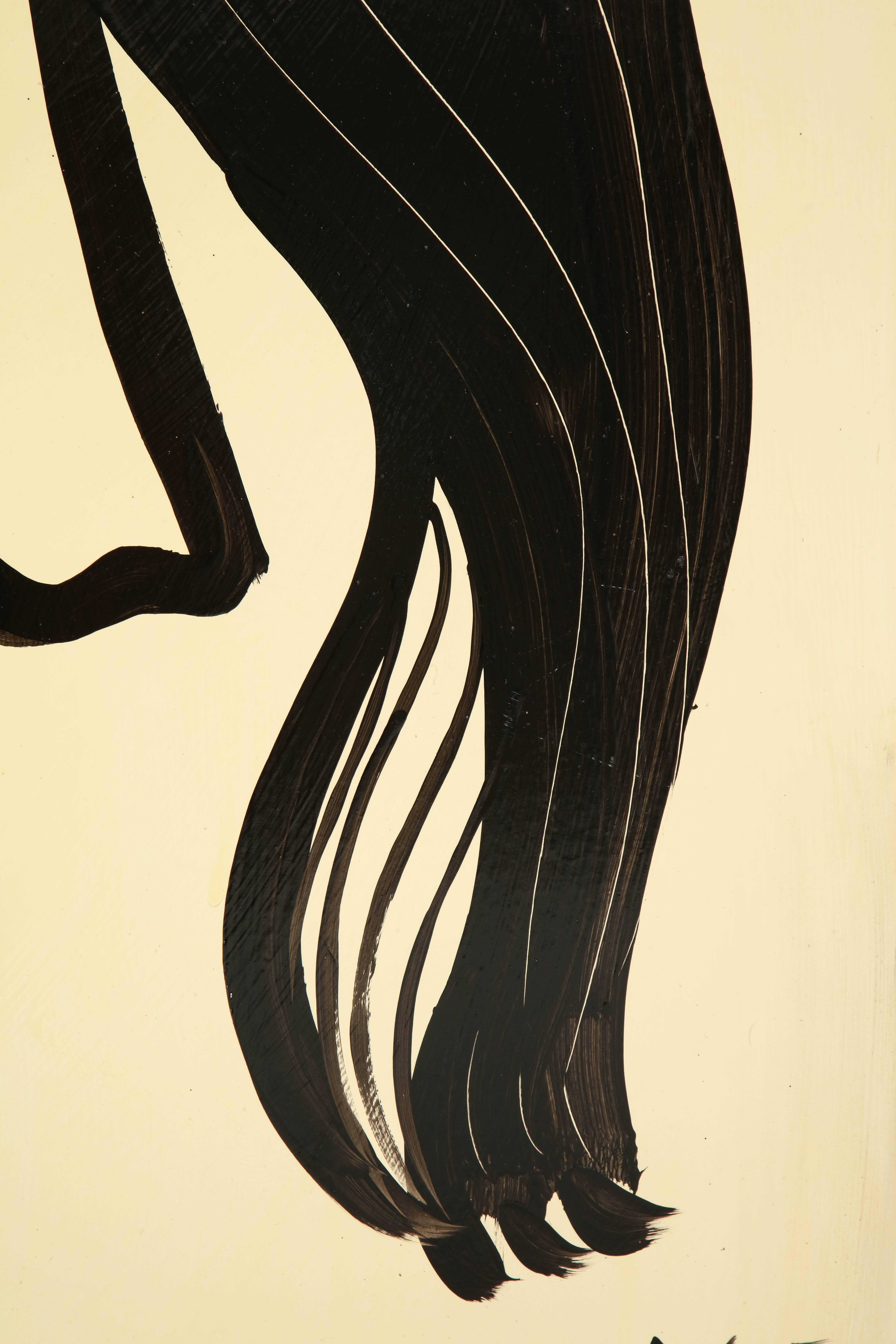 Painting by Peter Keil, Midcentury Art, Black and White Modern Art, circa 1967 1