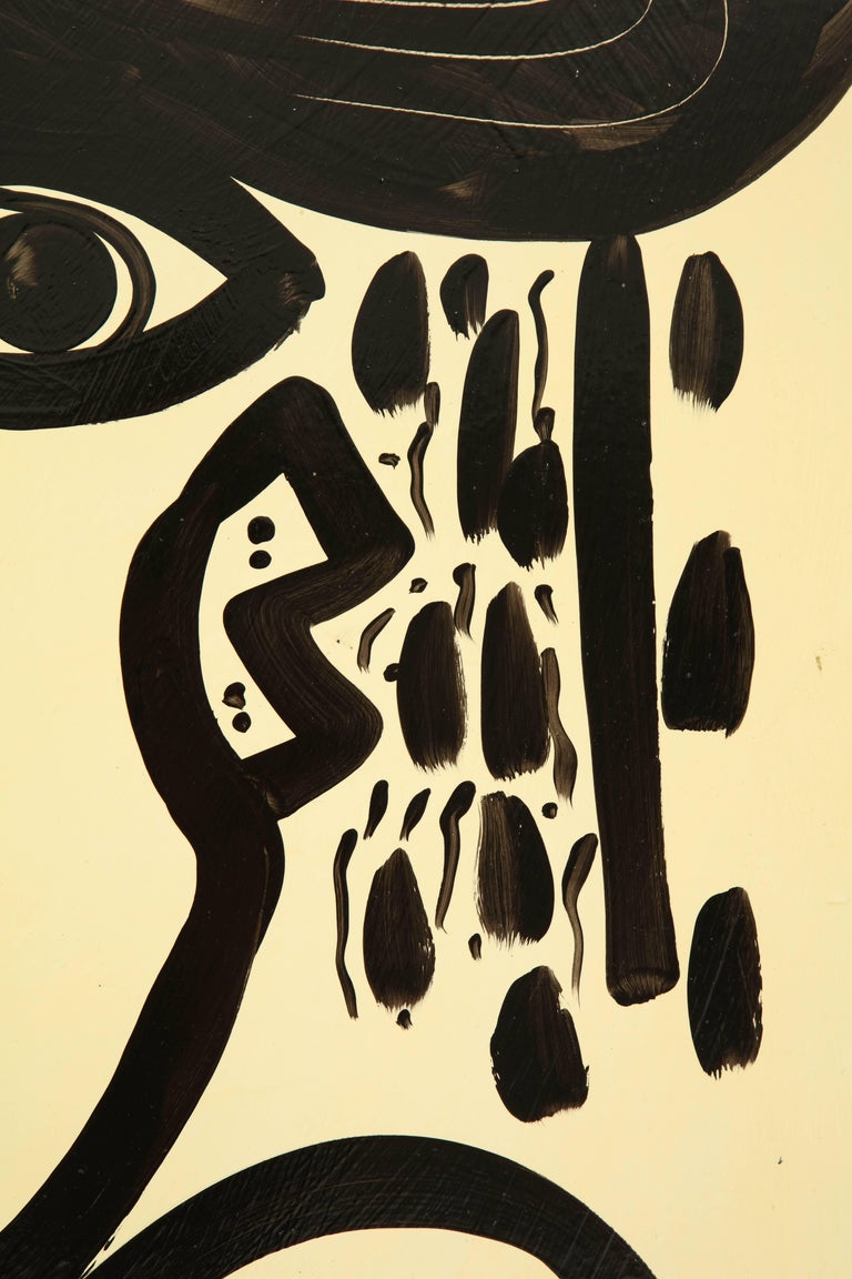 Painting by Peter Keil, MidCentury Modern Art, circa 1959, Art, Black