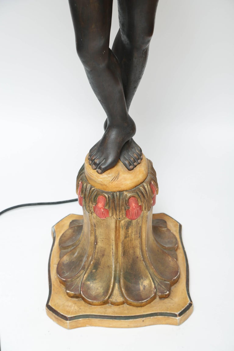 Superb Blackamoor Italian Lifesize Floor Lamp Figurine For Sale at 1stdibs