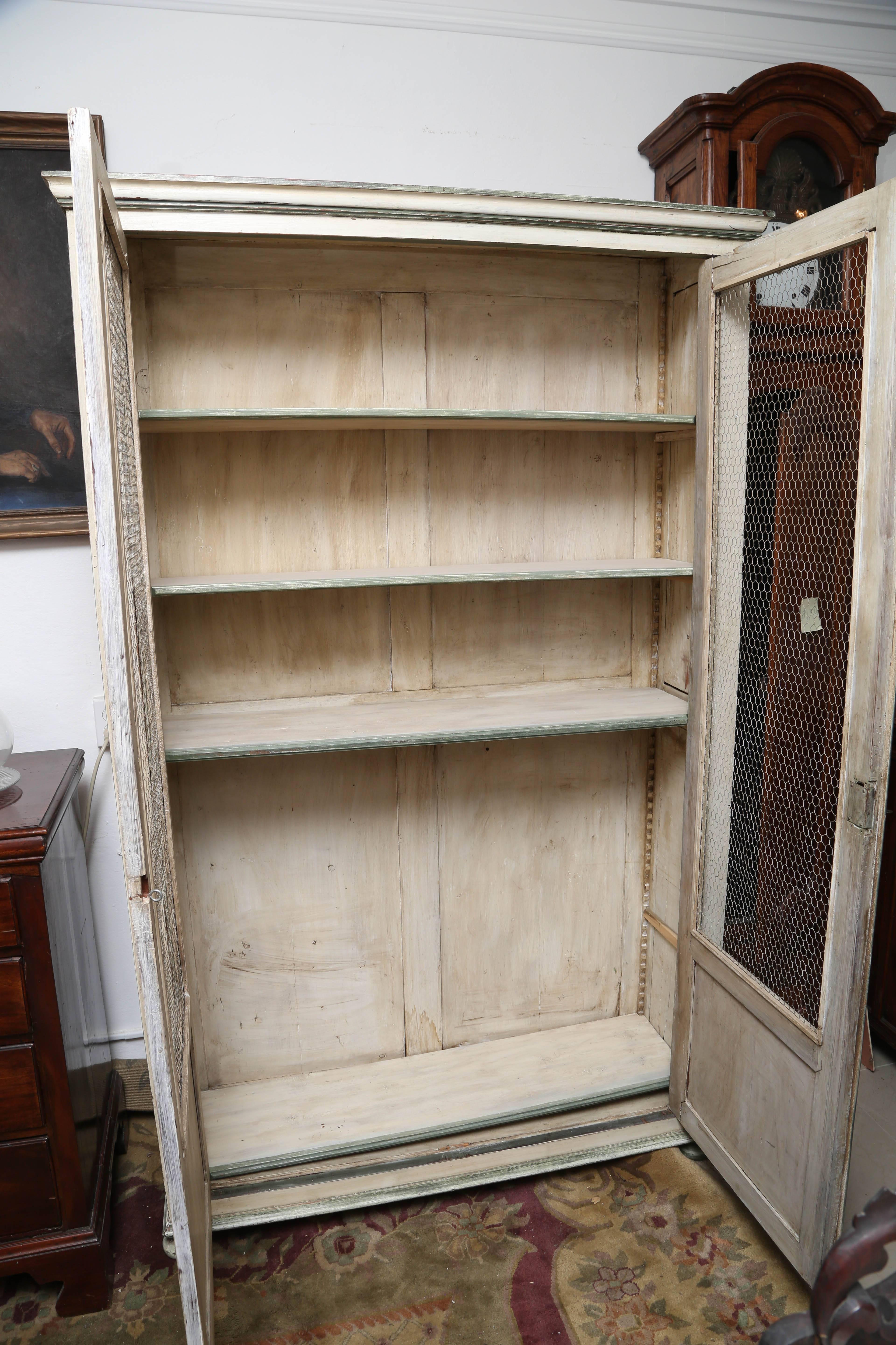 Superb 19th Century French Hand-Painted Bookcase or Cupboard 2