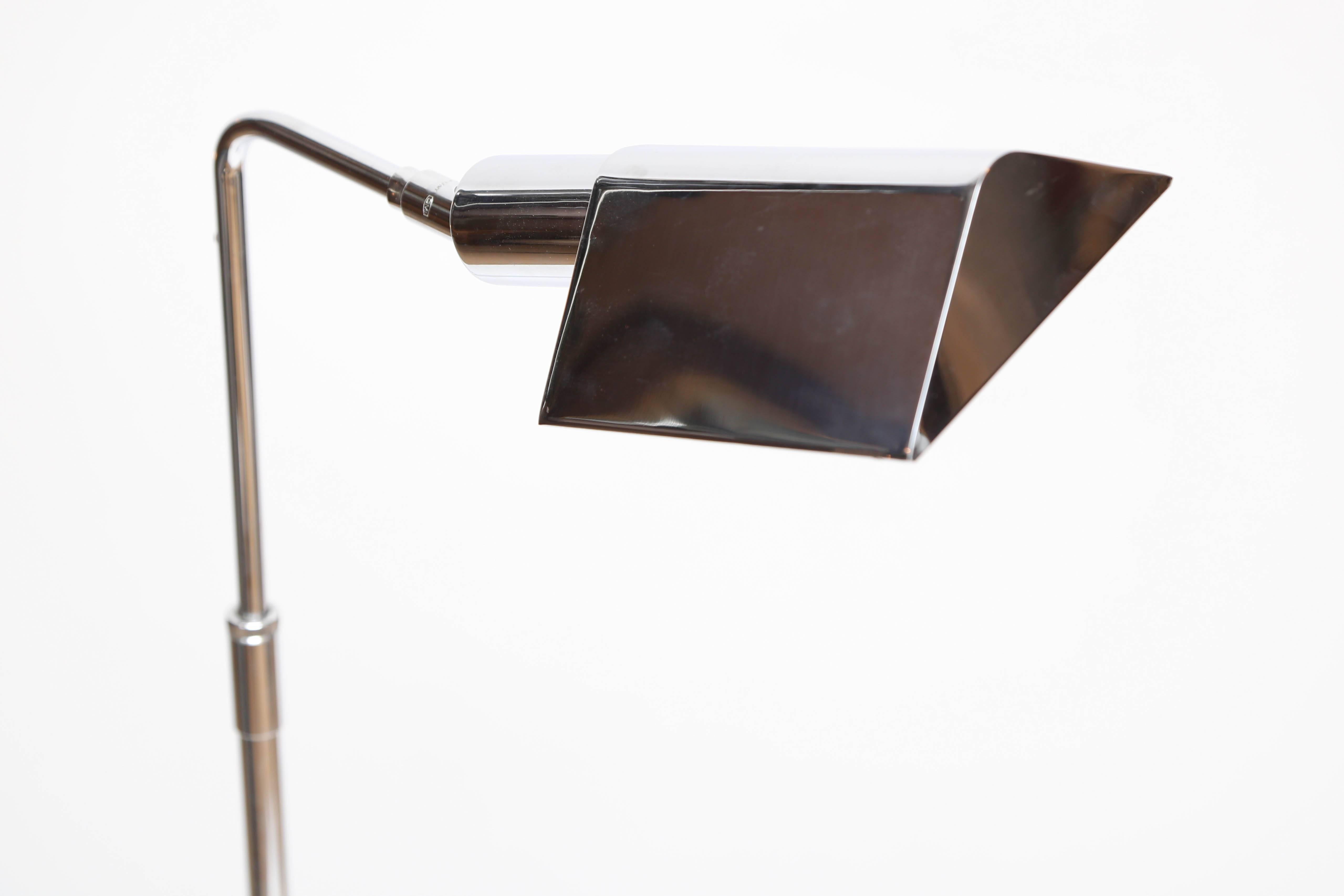 20th Century Vintage Chrome Floor Lamp by Koch & Lowy, circa 1970s