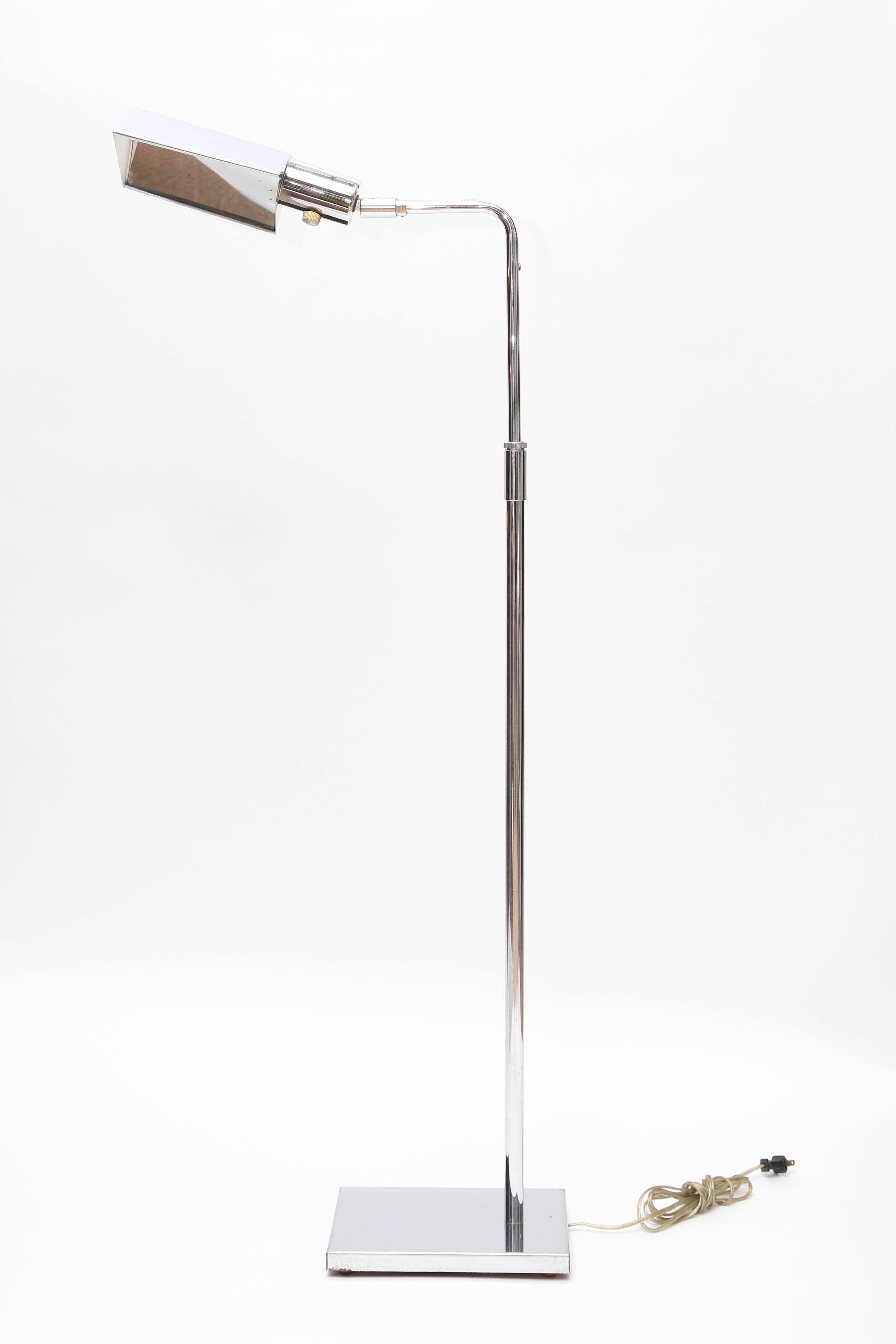 Vintage Chrome Floor Lamp by Koch & Lowy, circa 1970s 1