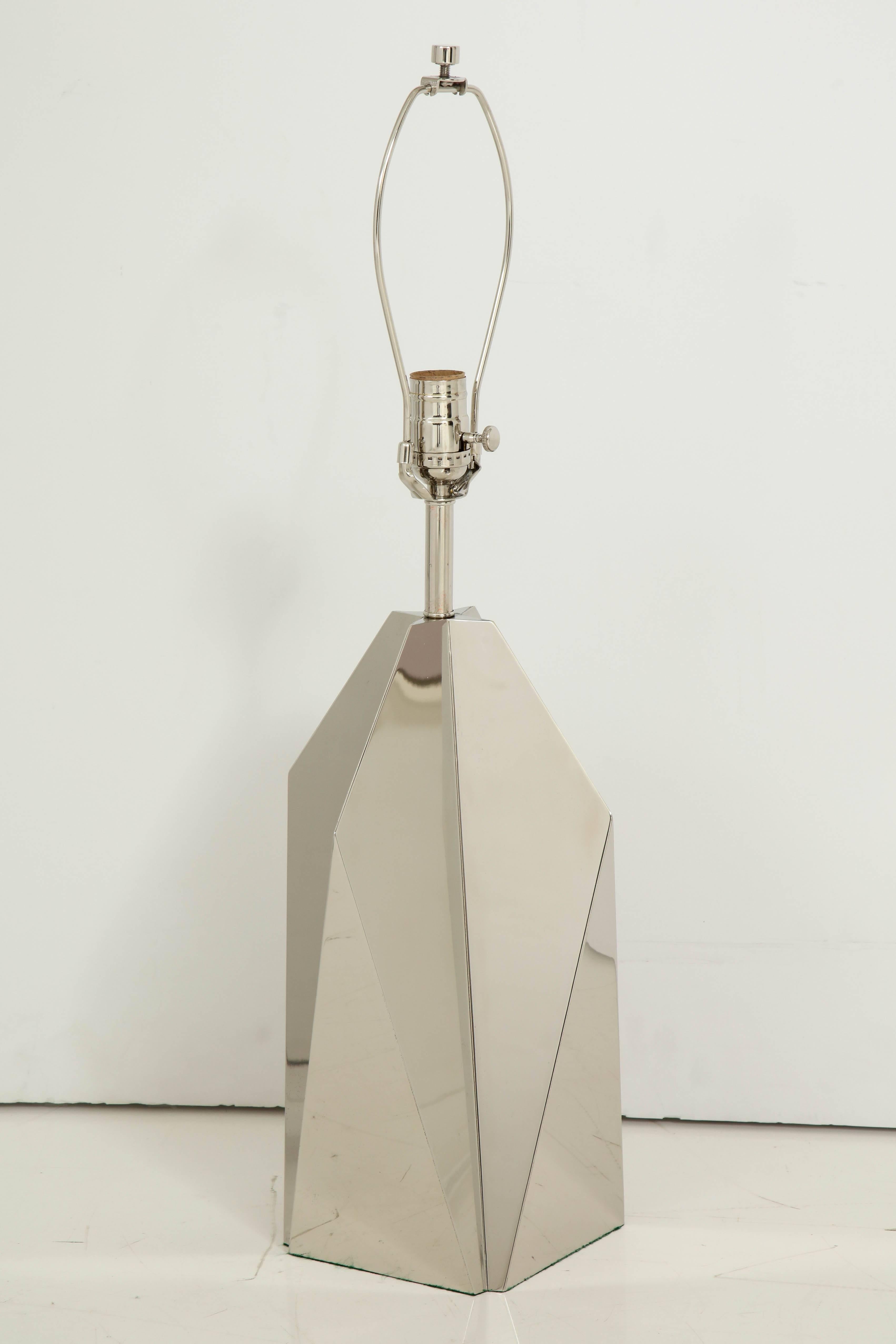 American Jere, Origami, Chrome Lamps, 1970